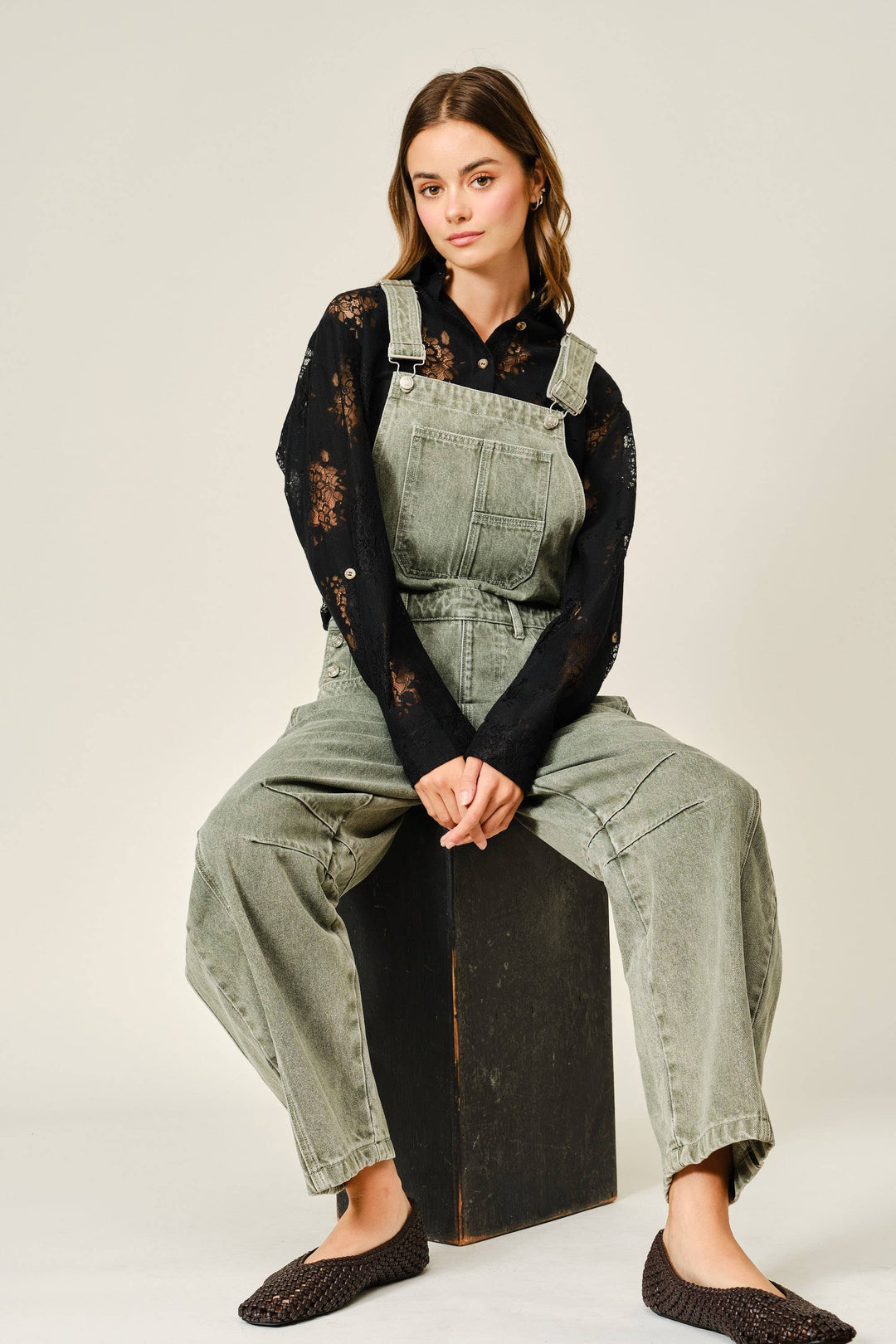 Aaron and Amber |  Slouchy Relax Fit Denim Overalls