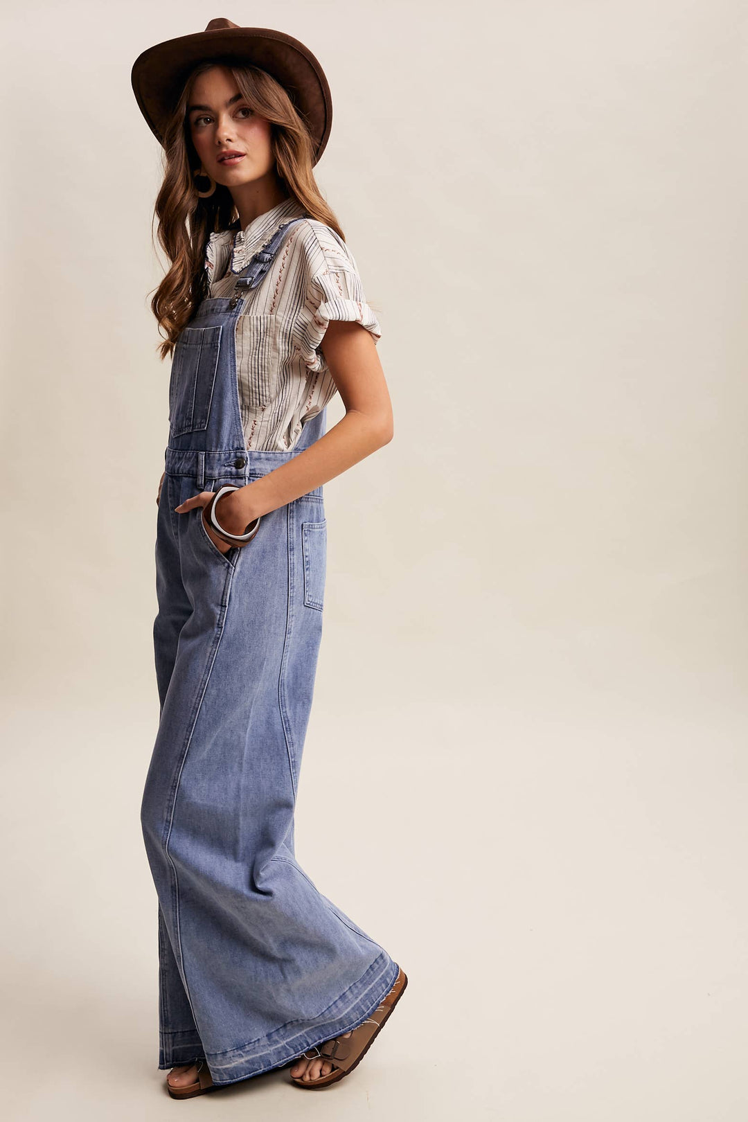 Listicle | Wide-Leg Denim Overalls