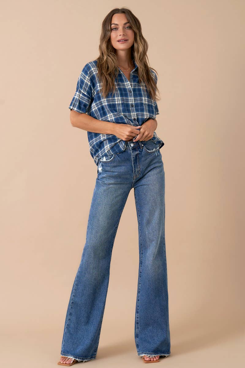 Insane Gene | High Rise Relaxed Boot Cut Denim