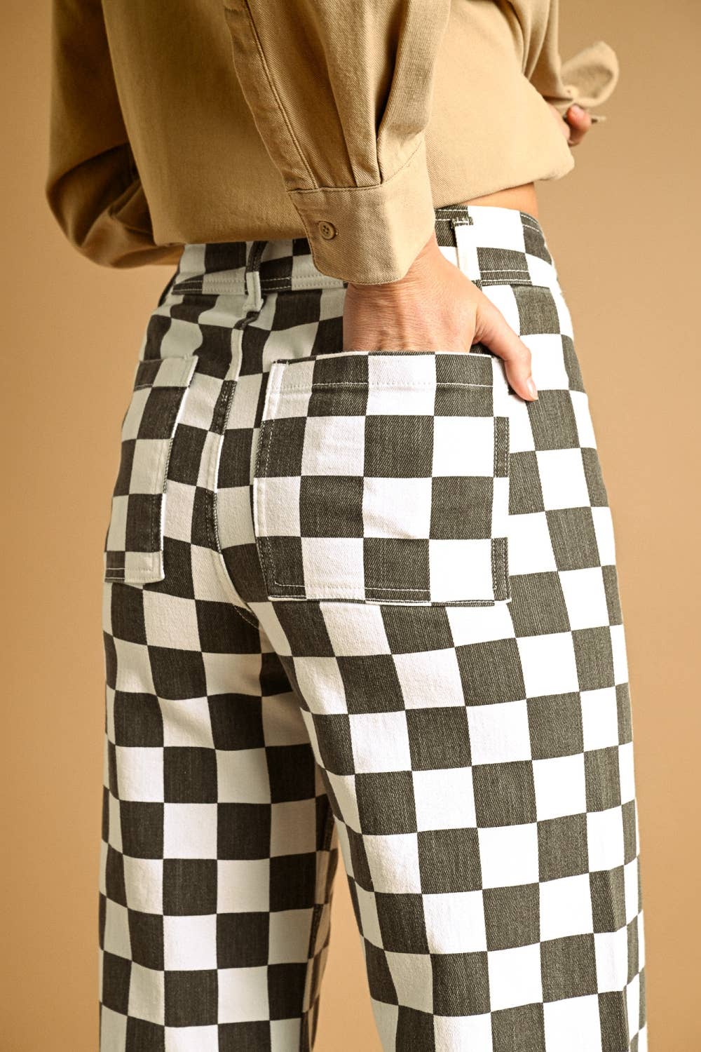 By Together | Checker Board Stretch Pants