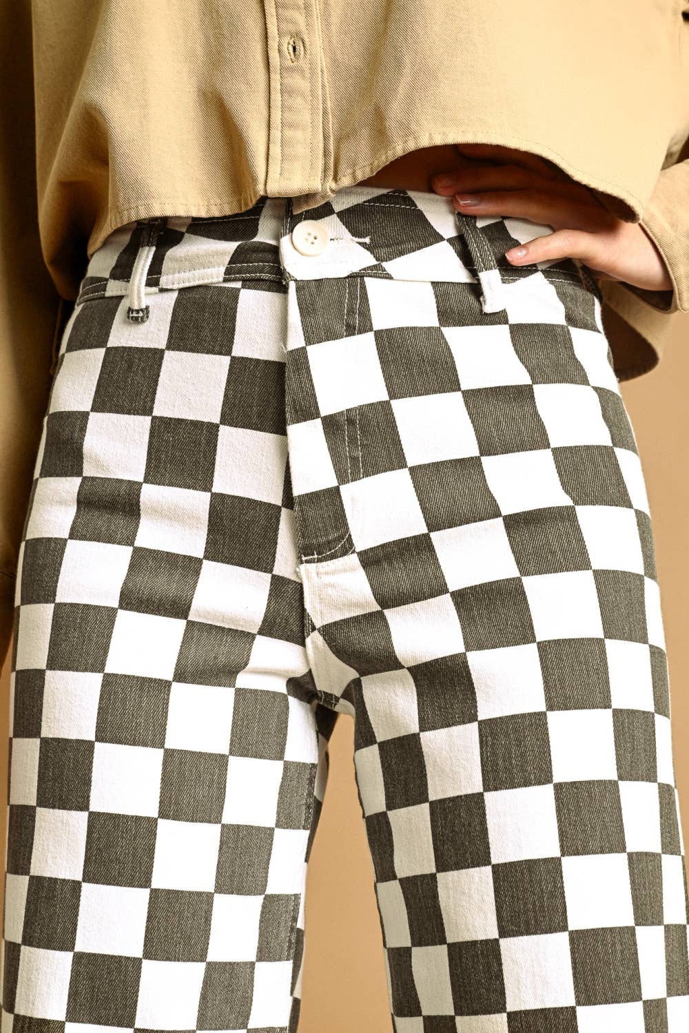 By Together | Checker Board Stretch Pants
