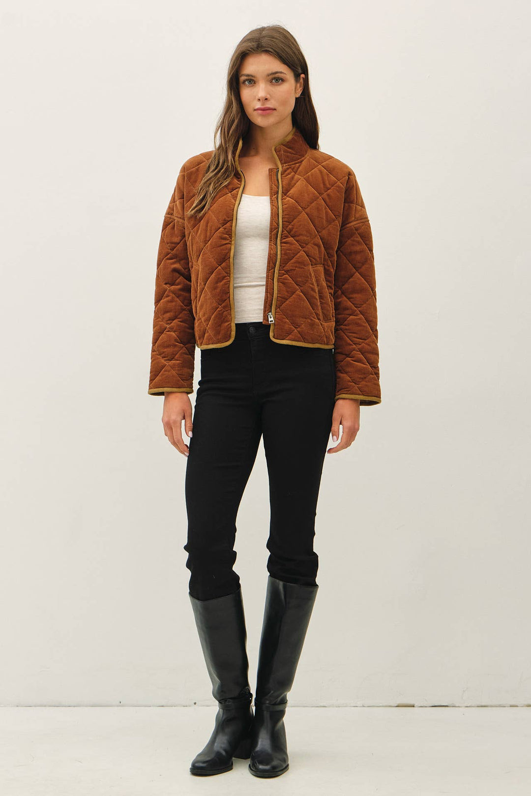 Be Cool | Corduroy Quilted Puffer Jacket