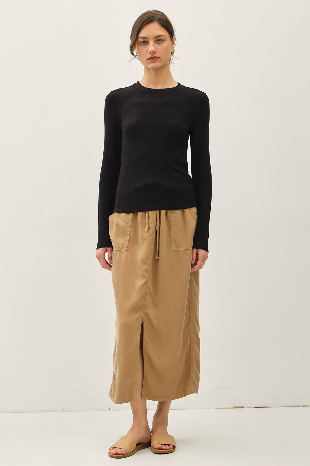 Be cool | Ribbed Crewneck Long Sleeve Top
