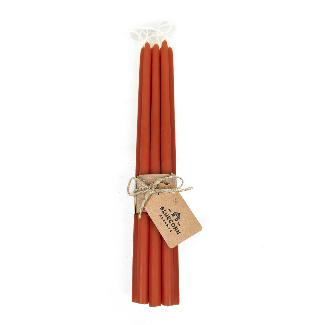 Bluecorn Candles | Thin Beeswax Taper Candles: Hand-Dipped in Colorado