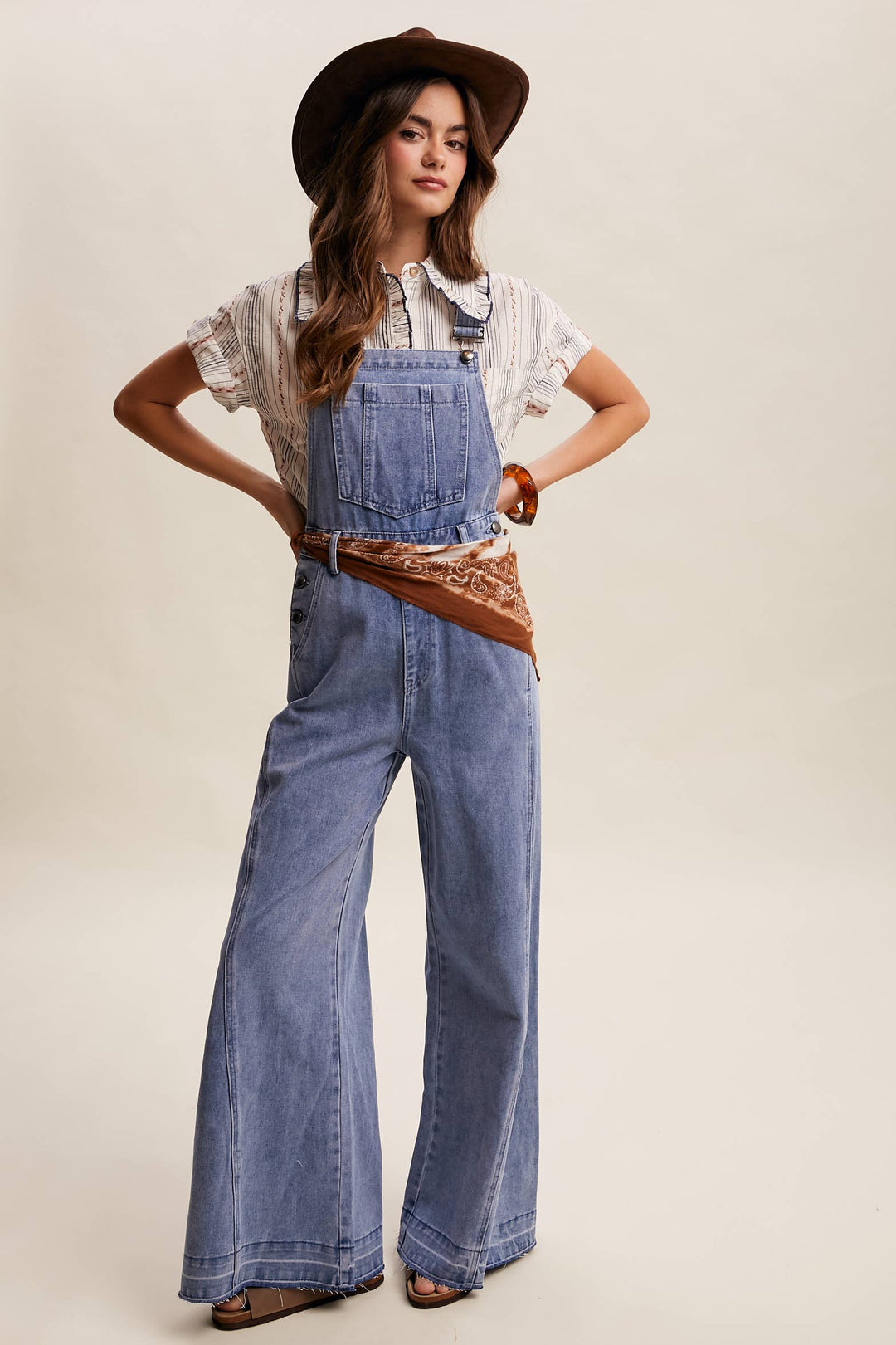 Listicle | Wide-Leg Denim Overalls