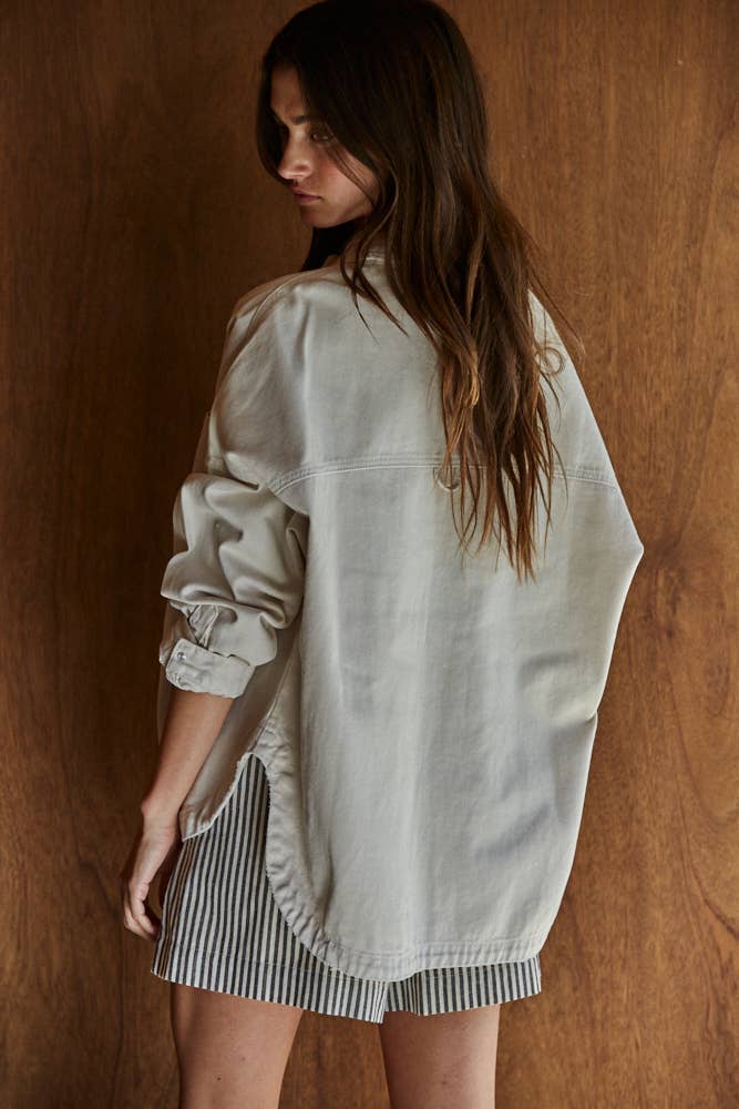 By Together | Denim Cotton Button Down Jacket