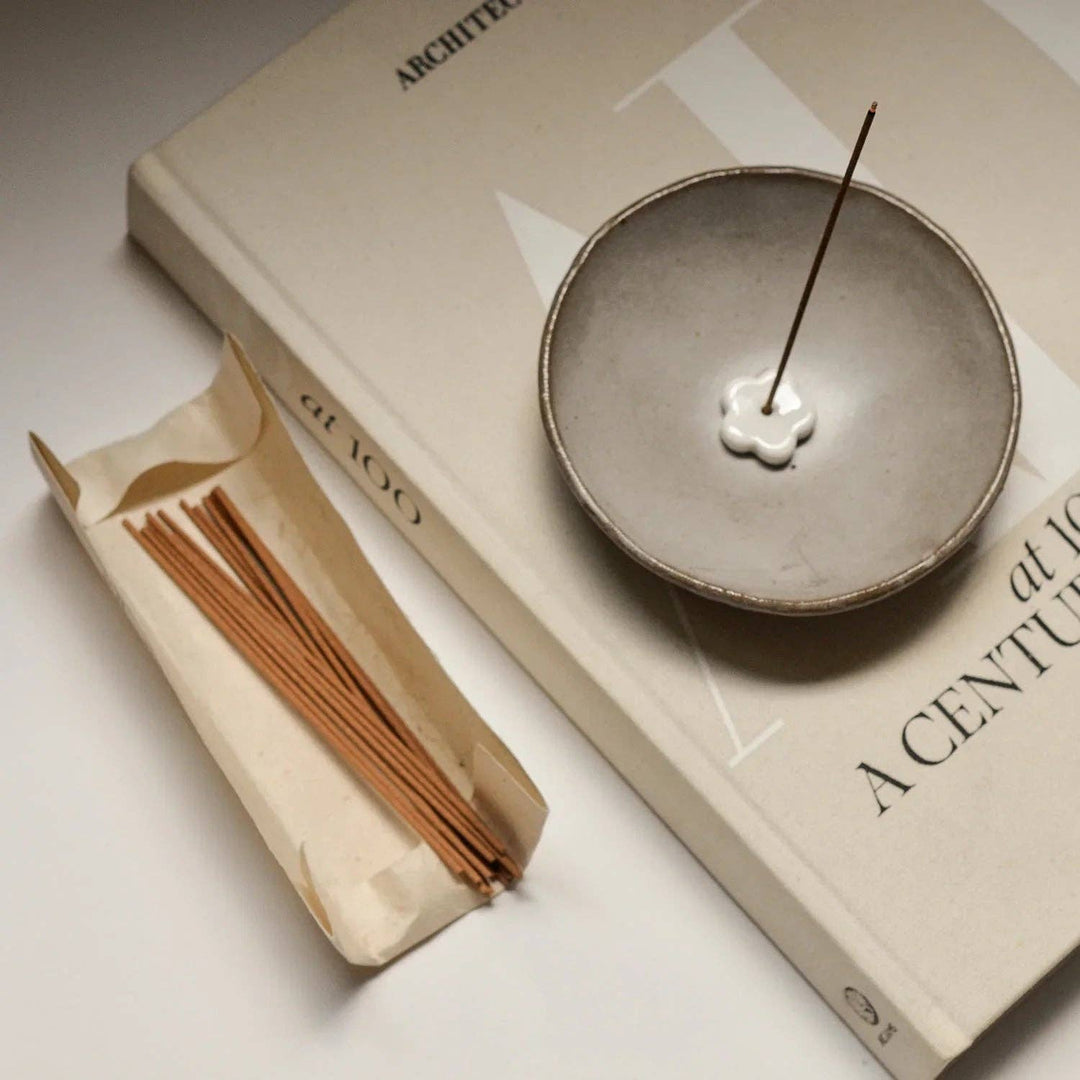 Cedar and Myrrh |Palo Santo Incense Stick Set  – 30 Sticks with Ceramic Holder