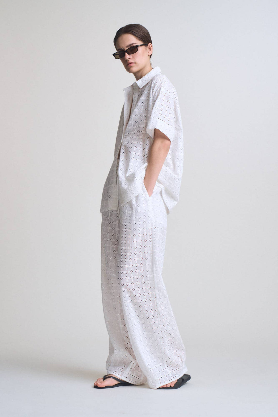 Grade and Gather | Square Eyelet Short Sleeve Shirt