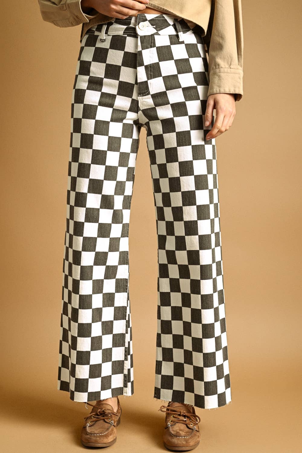 By Together | Checker Board Stretch Pants