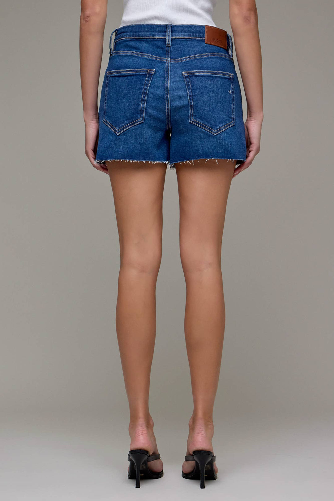 Hidden Jeans | Medium Dark Stretch Micro High Rise Shorts