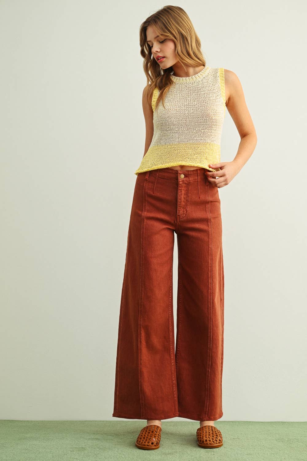 Miou Muse | Washed Color Stretch Pants