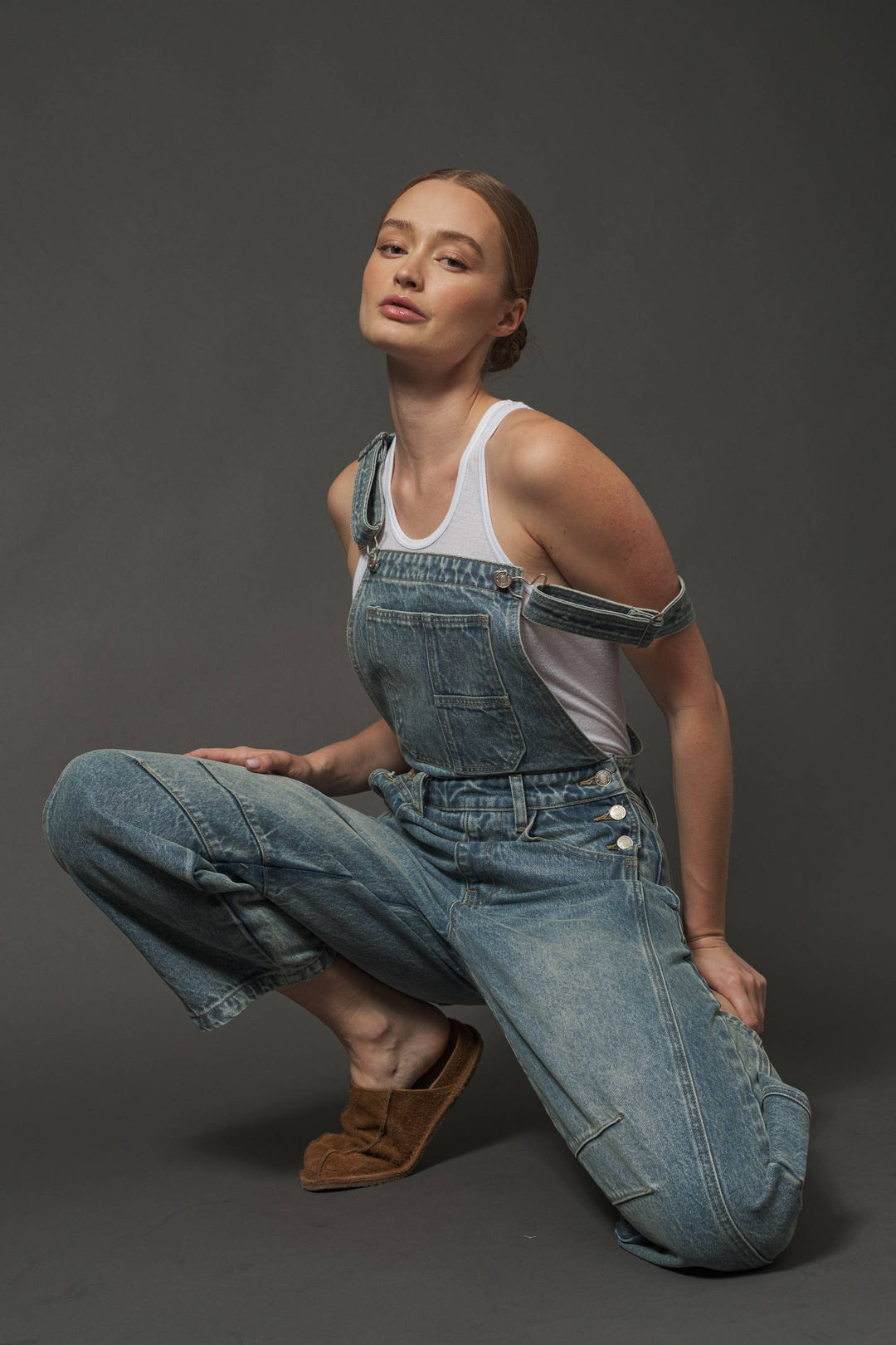 Aaron and Amber |  Slouchy Relax Fit Denim Overalls