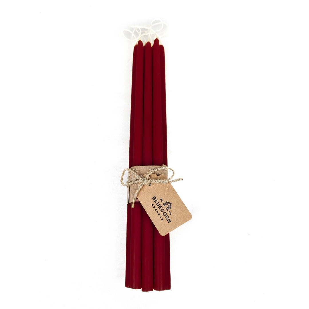 Bluecorn Candles | Thin Beeswax Taper Candles: Hand-Dipped in Colorado