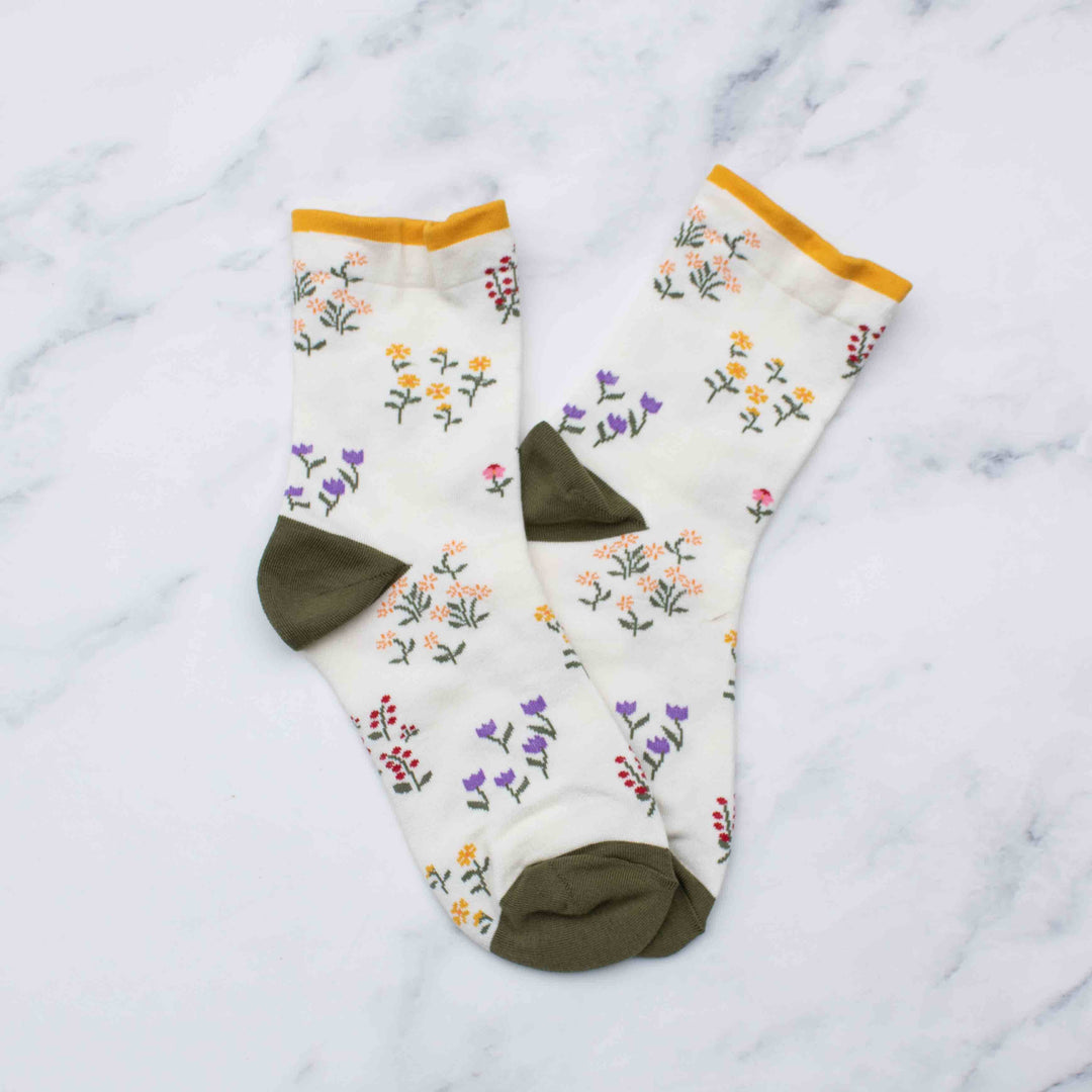 Tiepology | Women's Penelope Floral Casual Socks