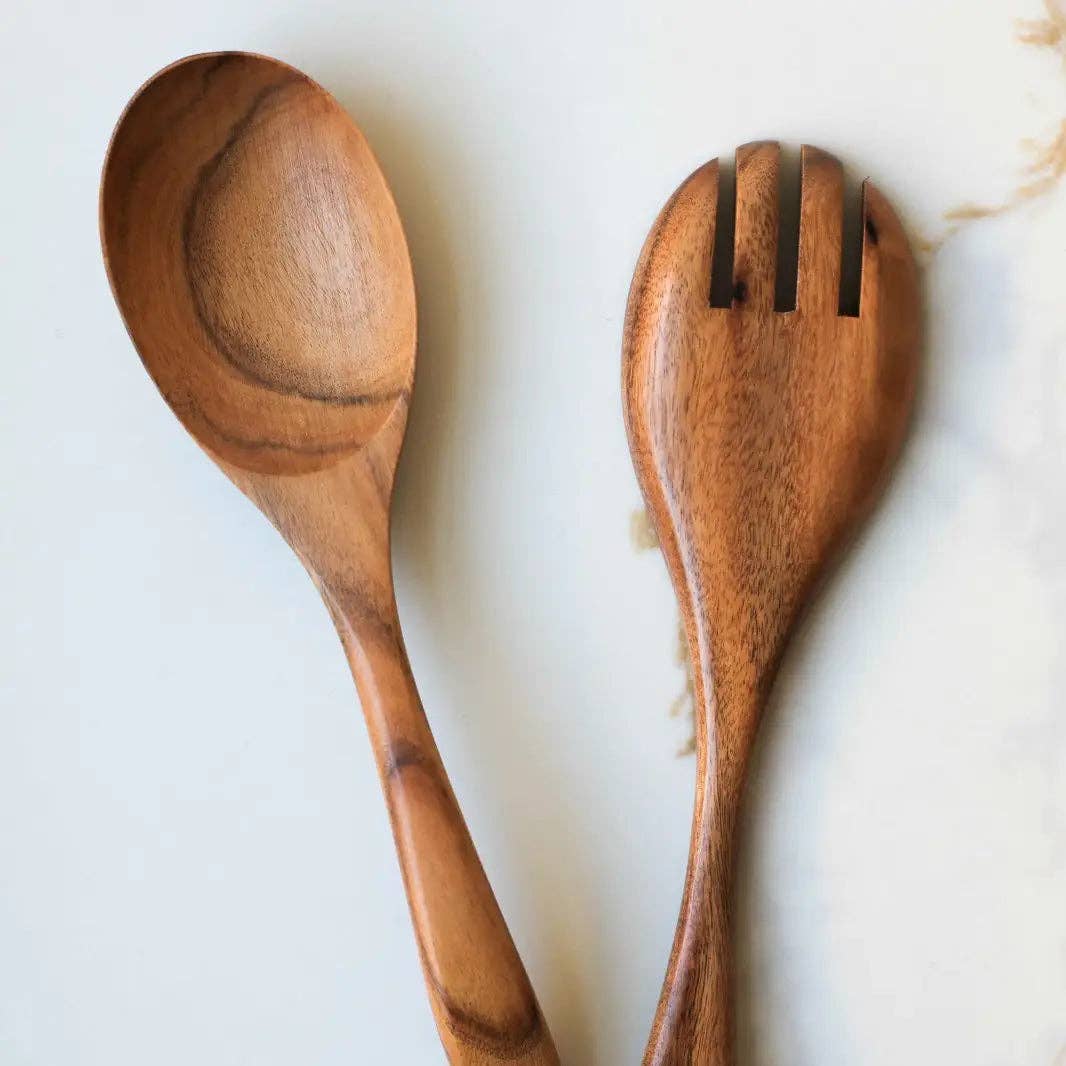 Fodery | Teak Wood Salad Spoon and Fork Set