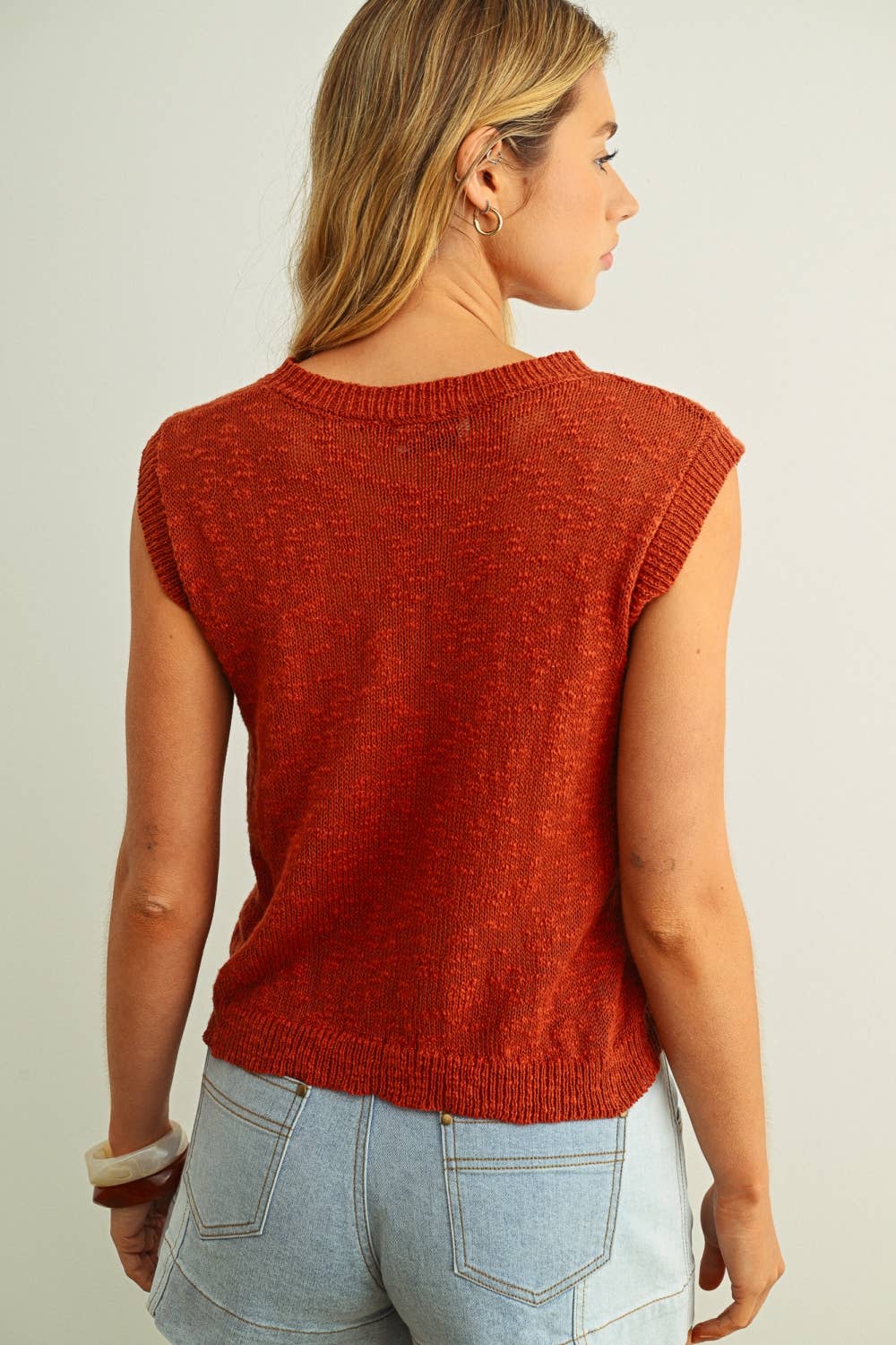 Miou Muse | Ombre Style Sleeveless Knitted Top
