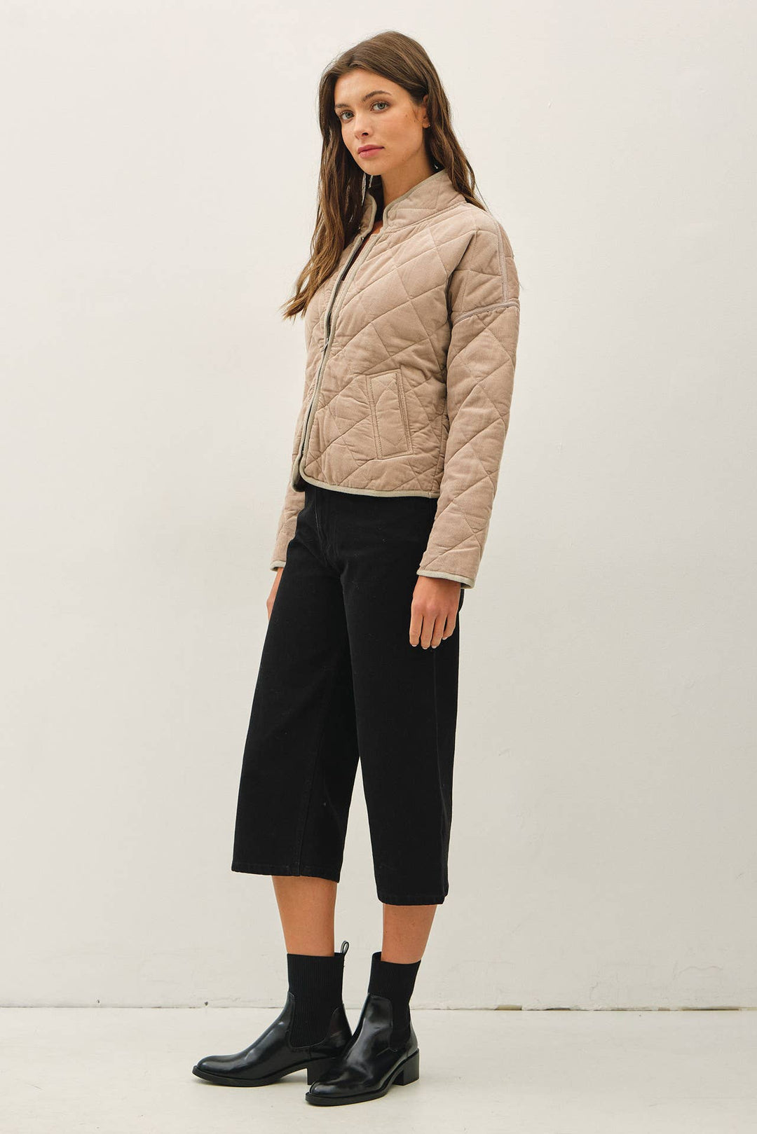 Be Cool | Corduroy Quilted Puffer Jacket