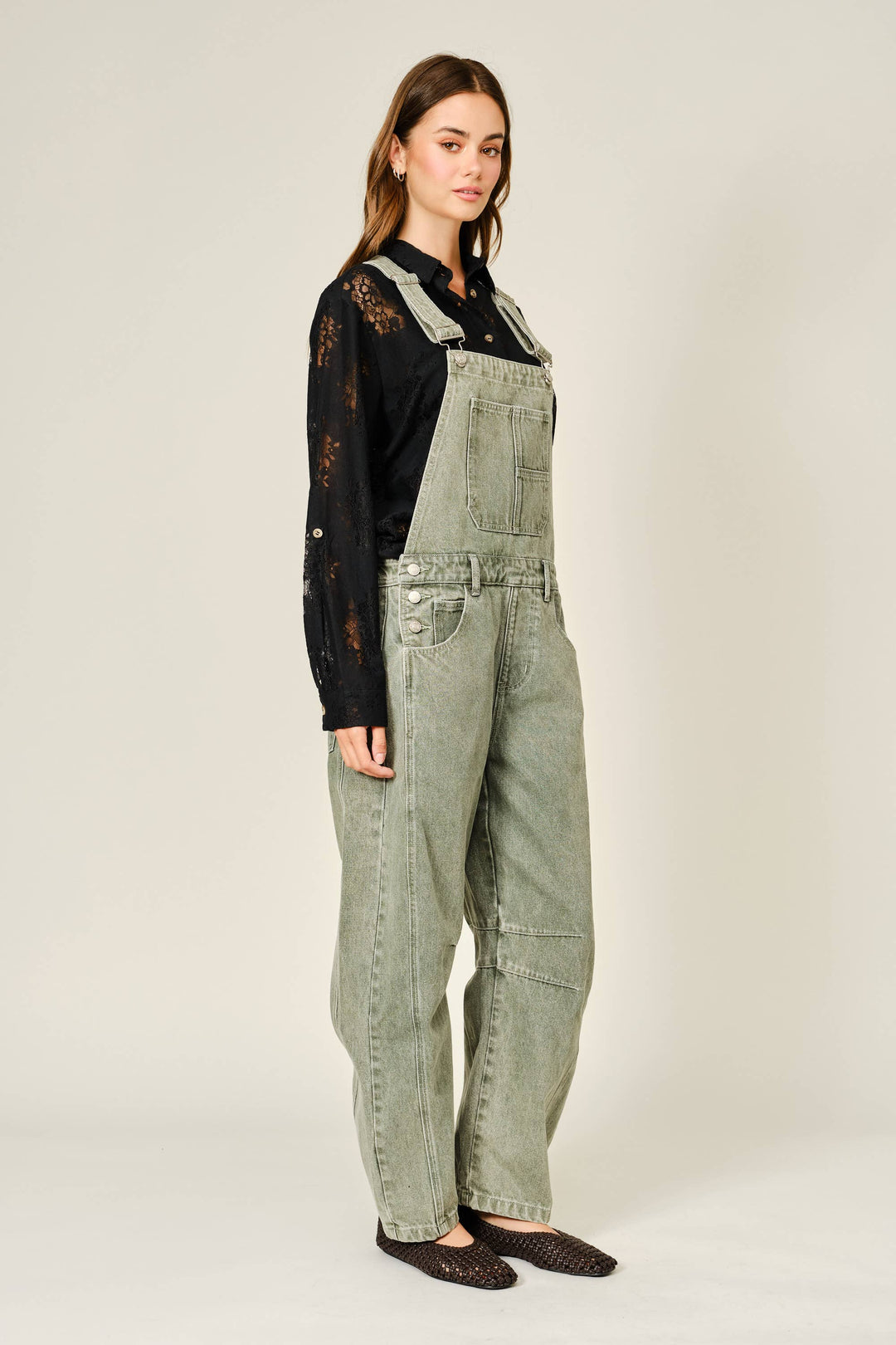 Aaron and Amber |  Slouchy Relax Fit Denim Overalls