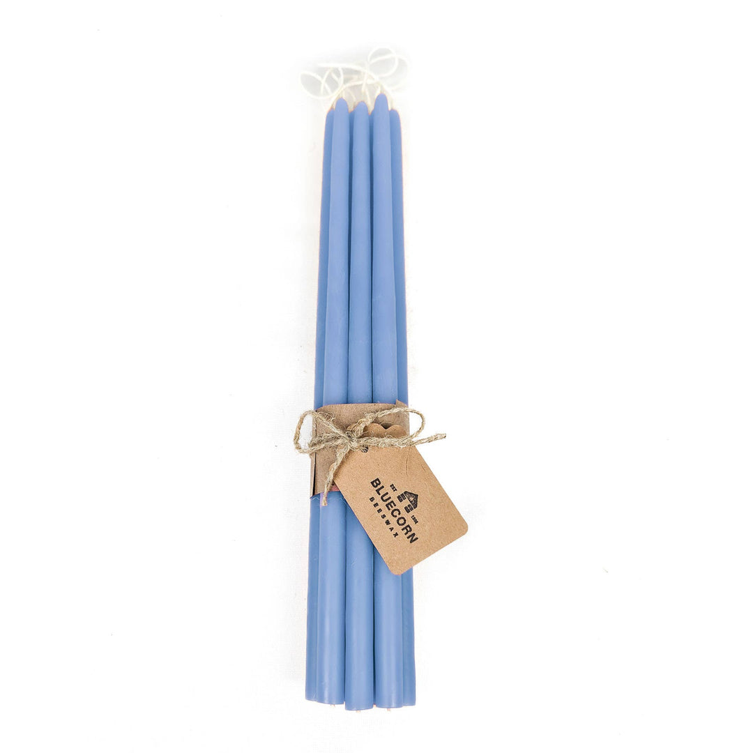 Bluecorn Candles | Thin Beeswax Taper Candles: Hand-Dipped in Colorado