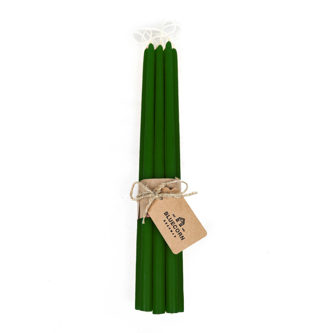 Bluecorn Candles | Thin Beeswax Taper Candles: Hand-Dipped in Colorado