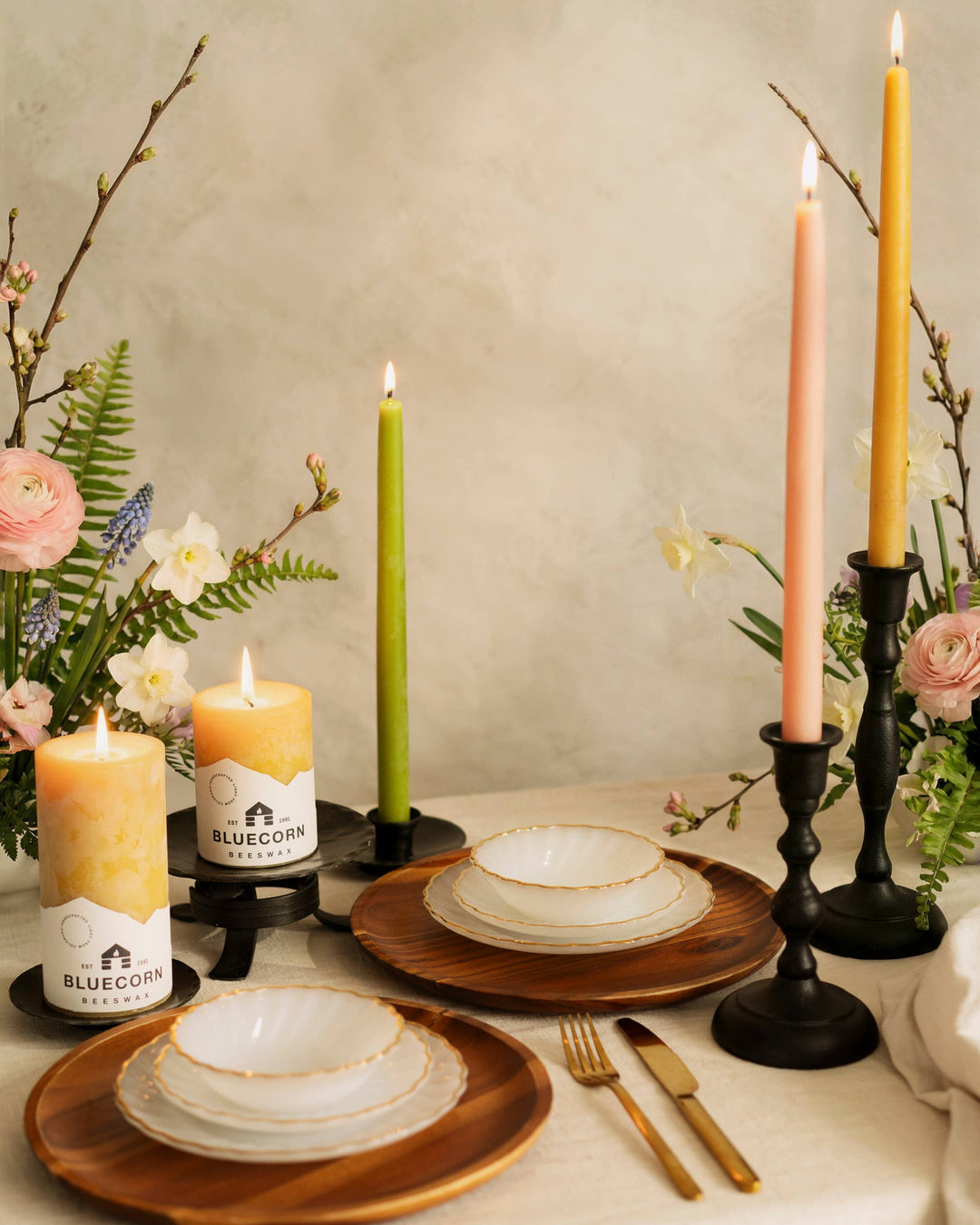Bluecorn | Pure Beeswax Pillar Candles – Handmade in USA