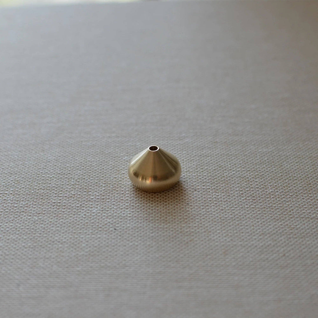 Cedar and Myrrh | Medium Waterdrop Brass Incense Holder