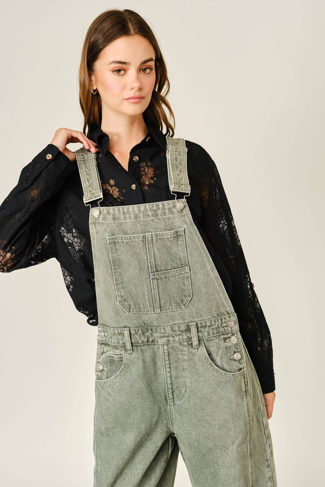 Aaron and Amber |  Slouchy Relax Fit Denim Overalls