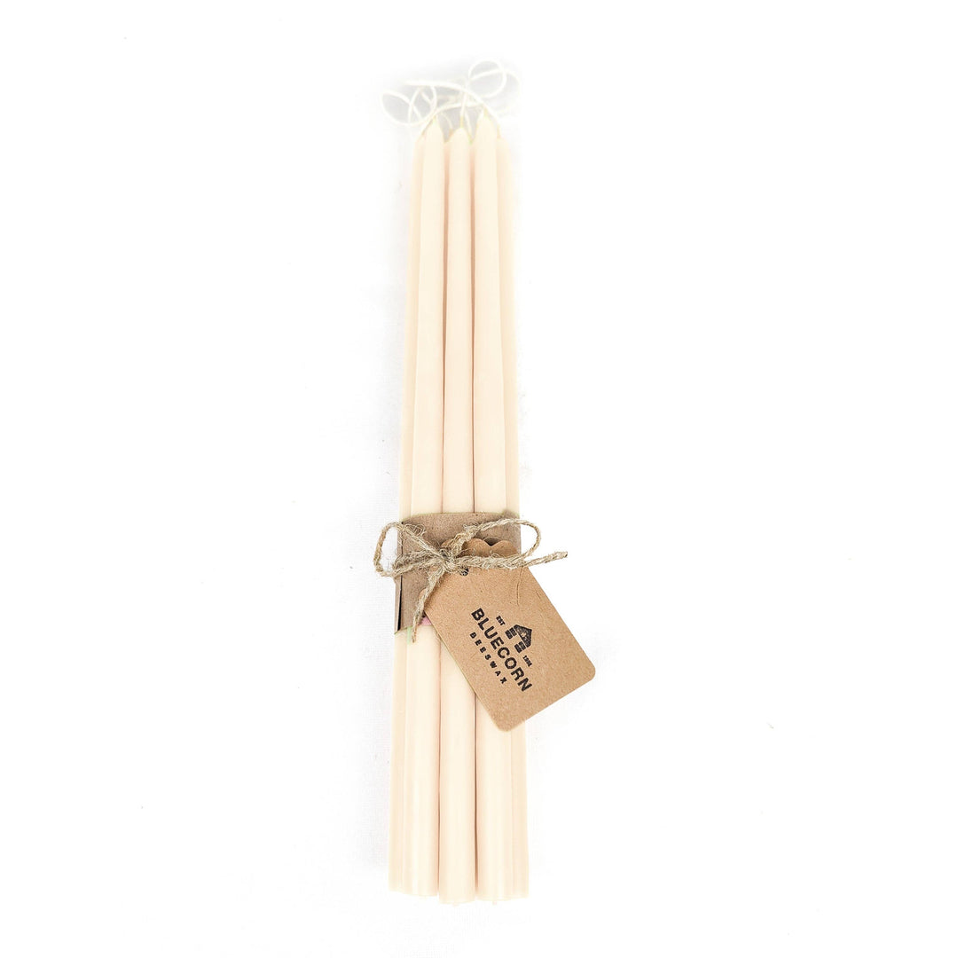 Bluecorn Candles | Thin Beeswax Taper Candles: Hand-Dipped in Colorado