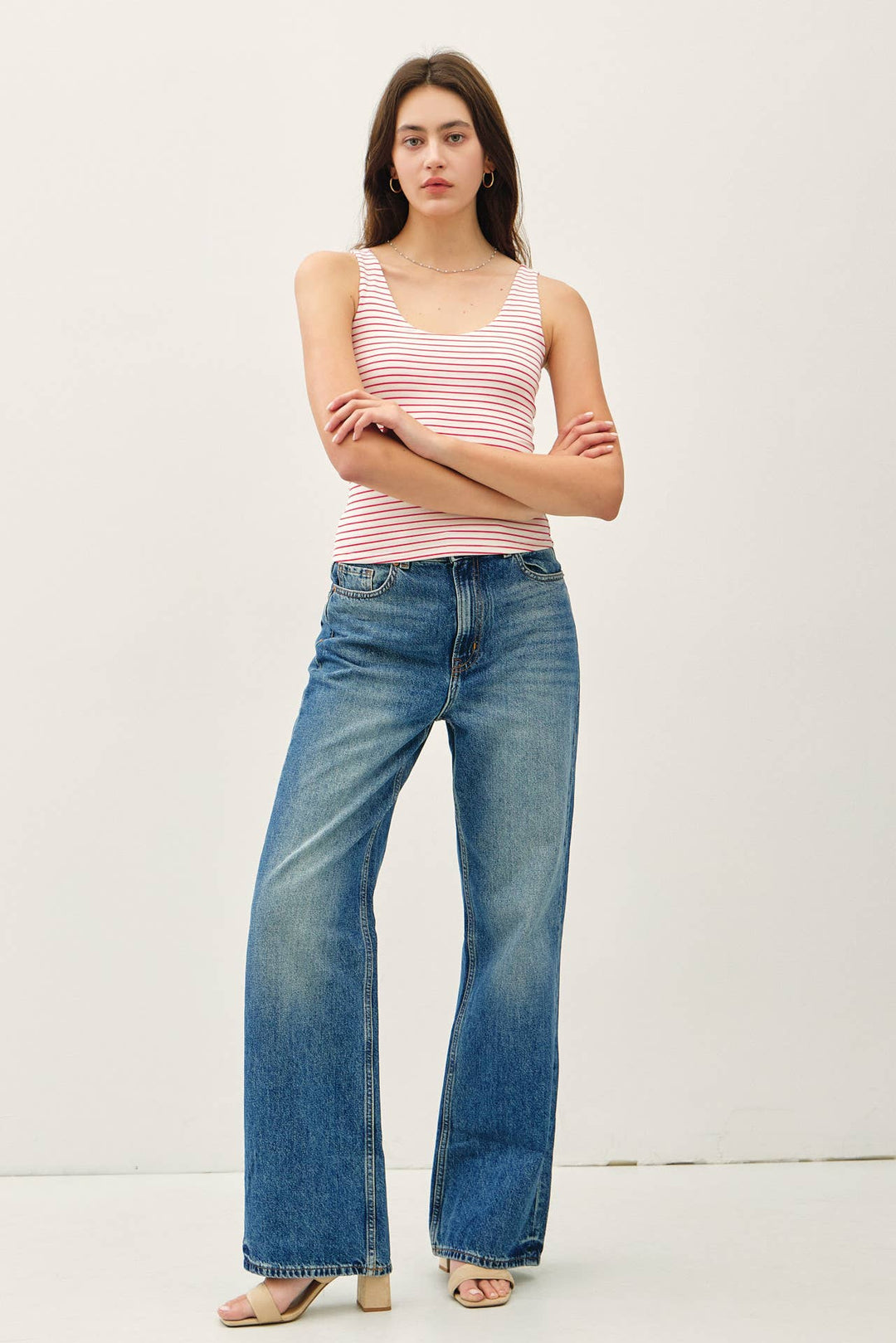 Be Cool | Ultra Soft Double Lined Striped Tank