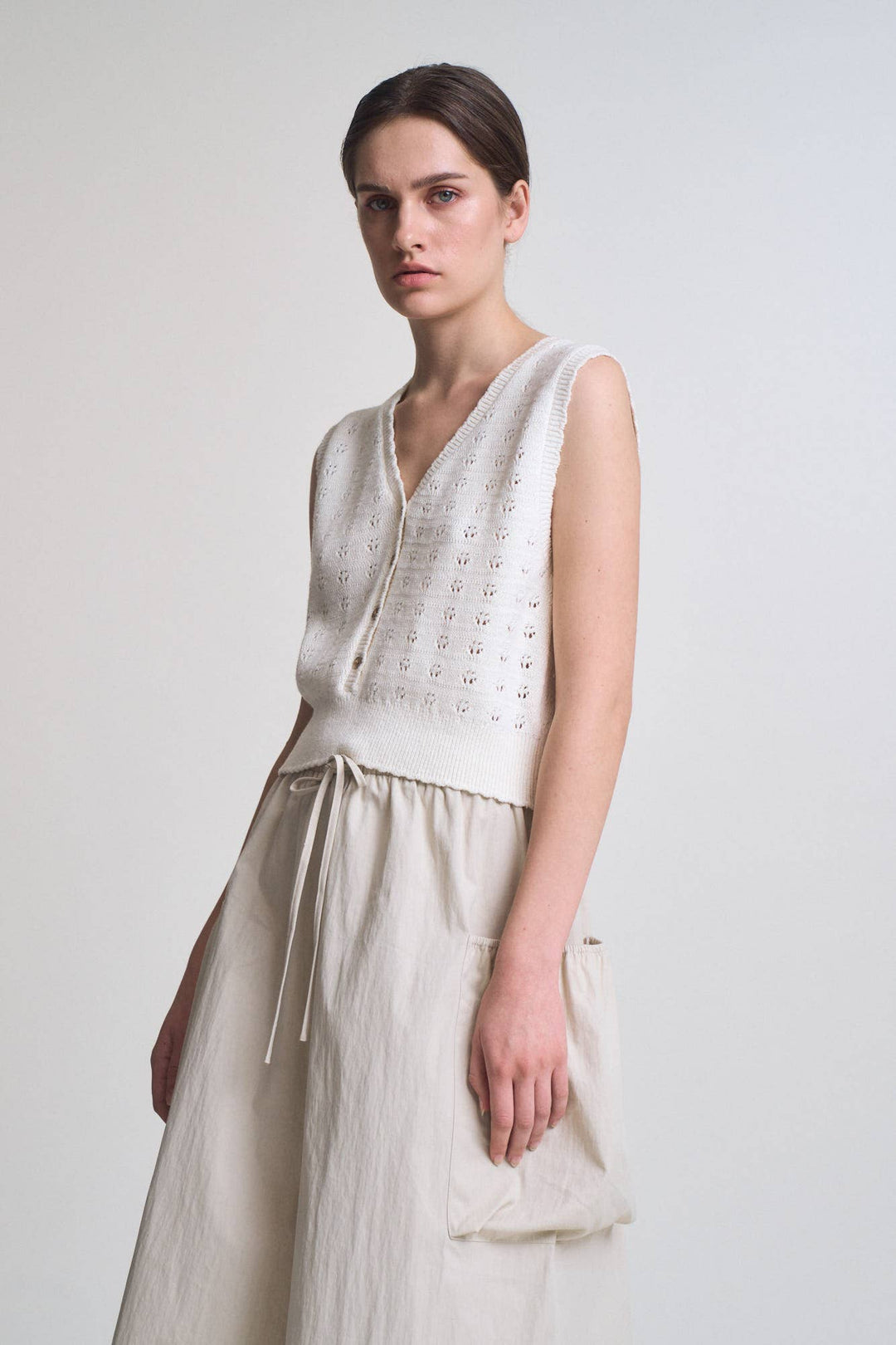 Grade and Gather | Floral Kint Button Down Vest Top