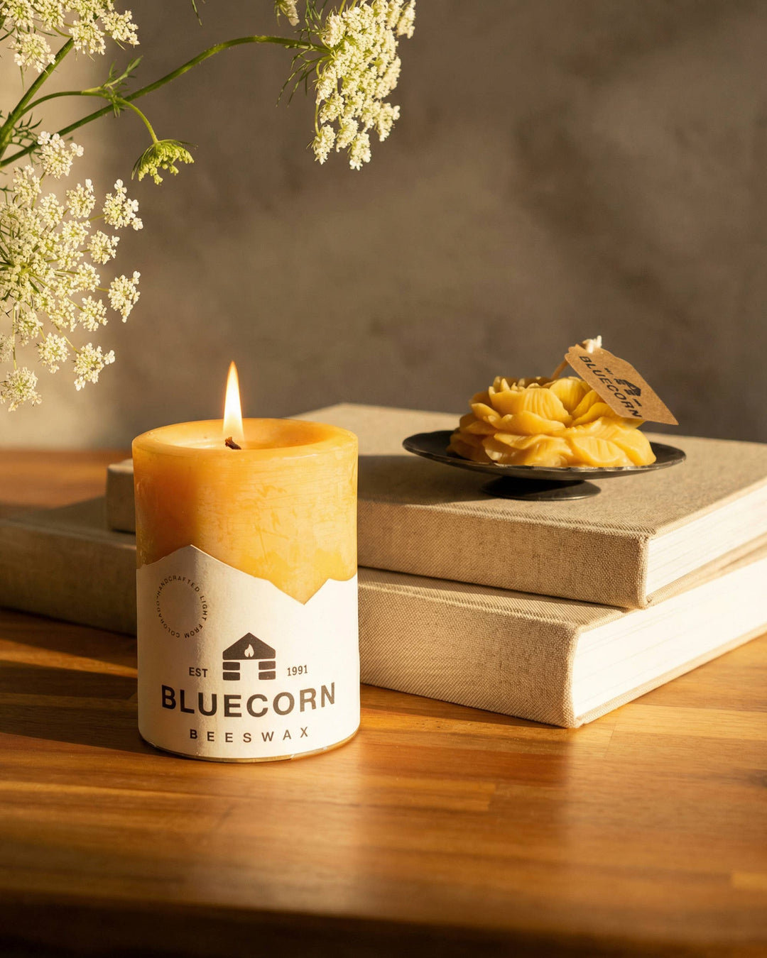 Bluecorn | Pure Beeswax Pillar Candles – Handmade in USA