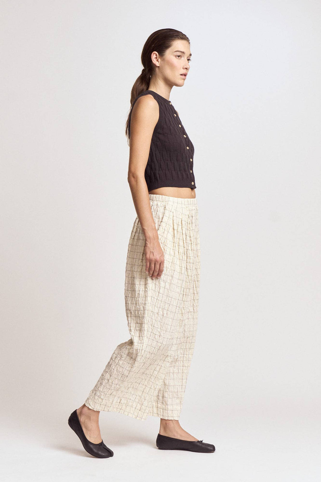 Grade and Gather | Rectangle Check Knit Vest