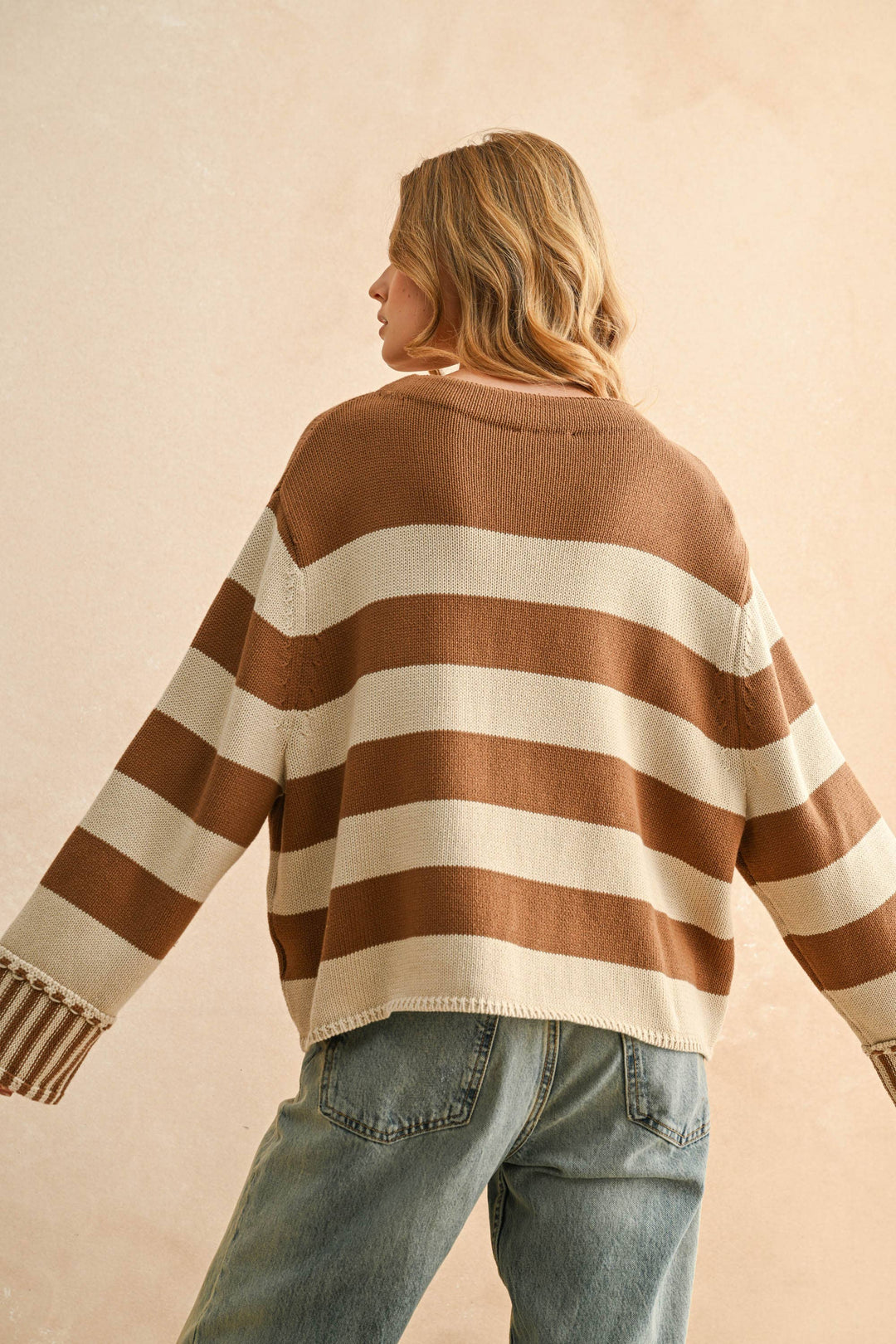 Miou Muse | Mock Neck Cotton Sweater