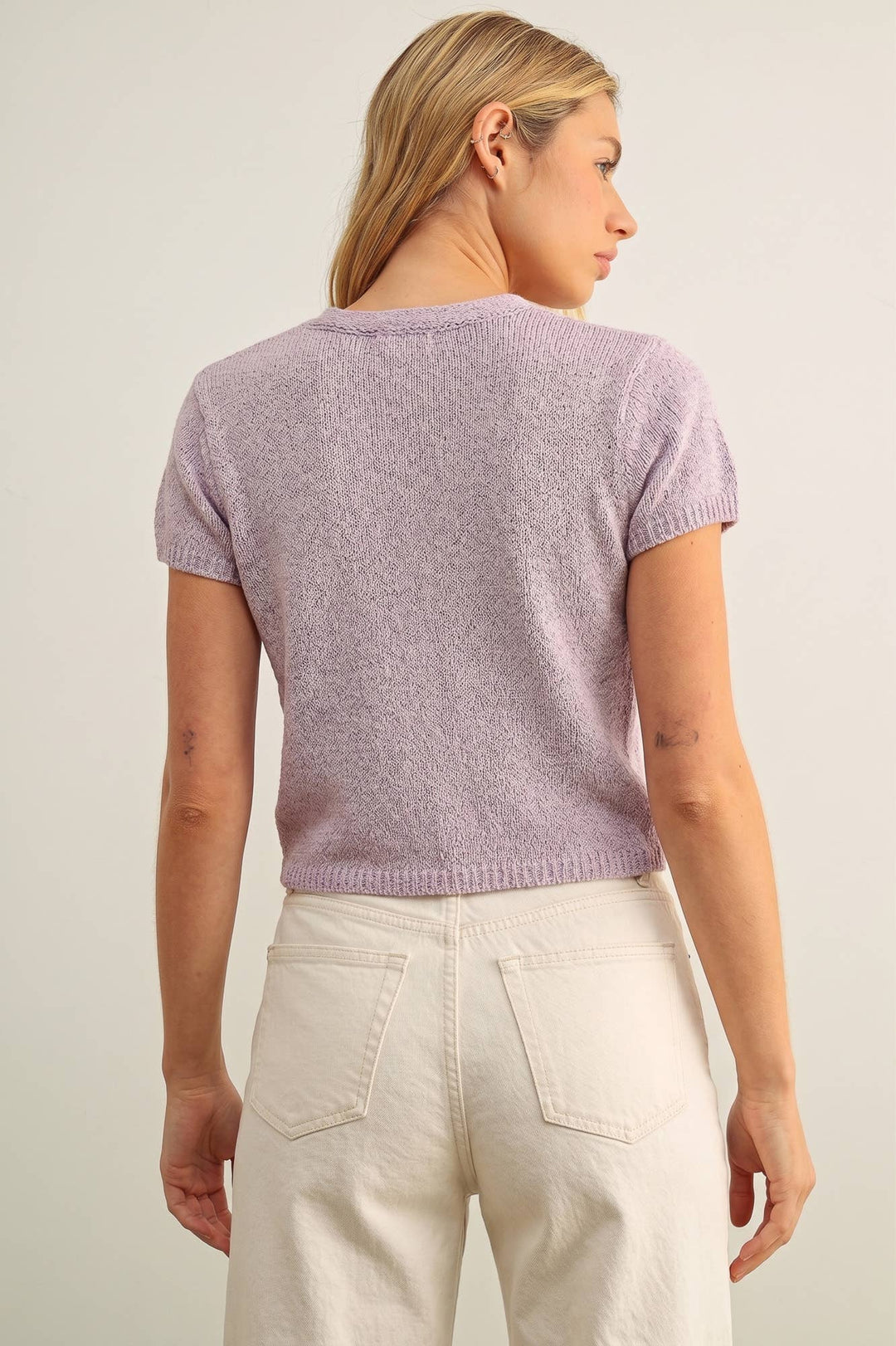 Miou Muse | Cap Sleeve Button Front Top