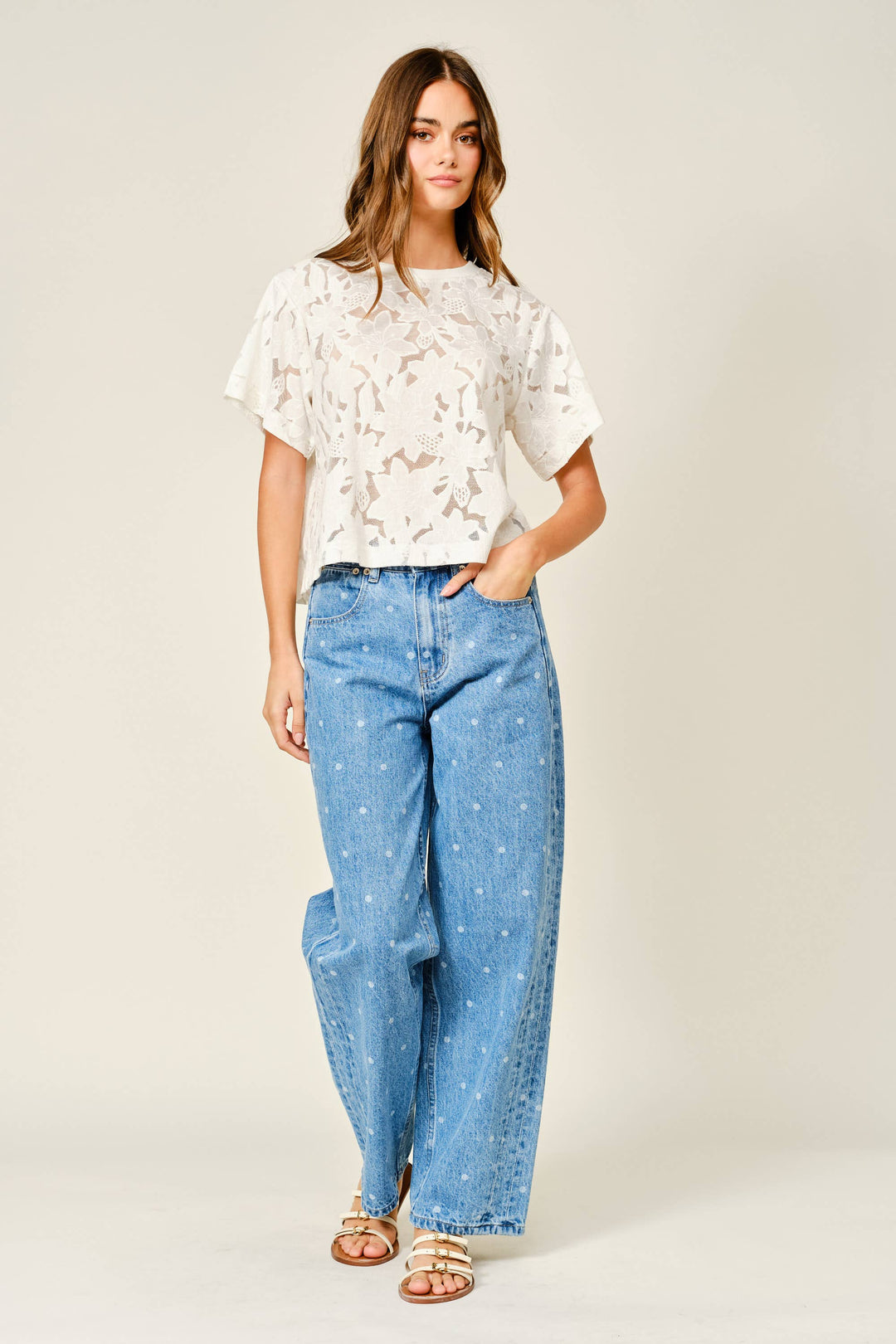 Aaron and Amber | Lace Floral T- Shirt