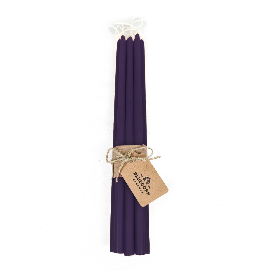 Bluecorn Candles | Thin Beeswax Taper Candles: Hand-Dipped in Colorado