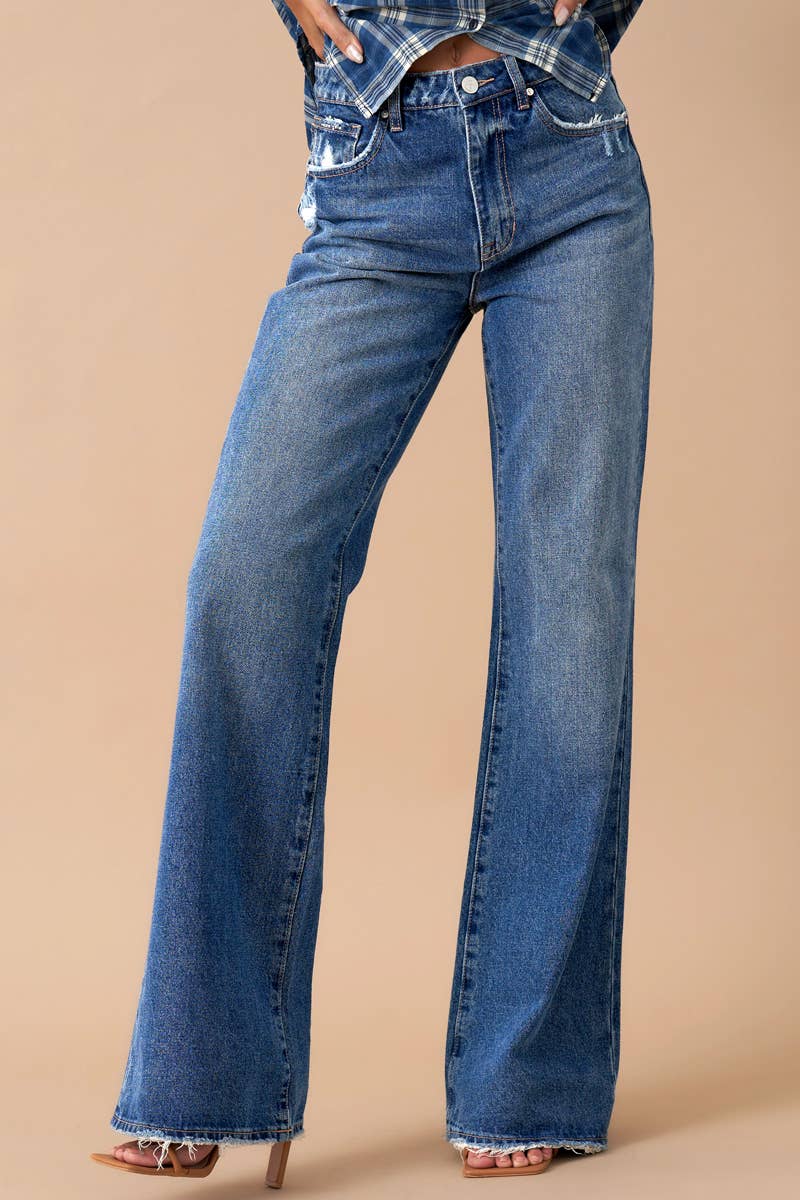 Insane Gene | High Rise Relaxed Boot Cut Denim