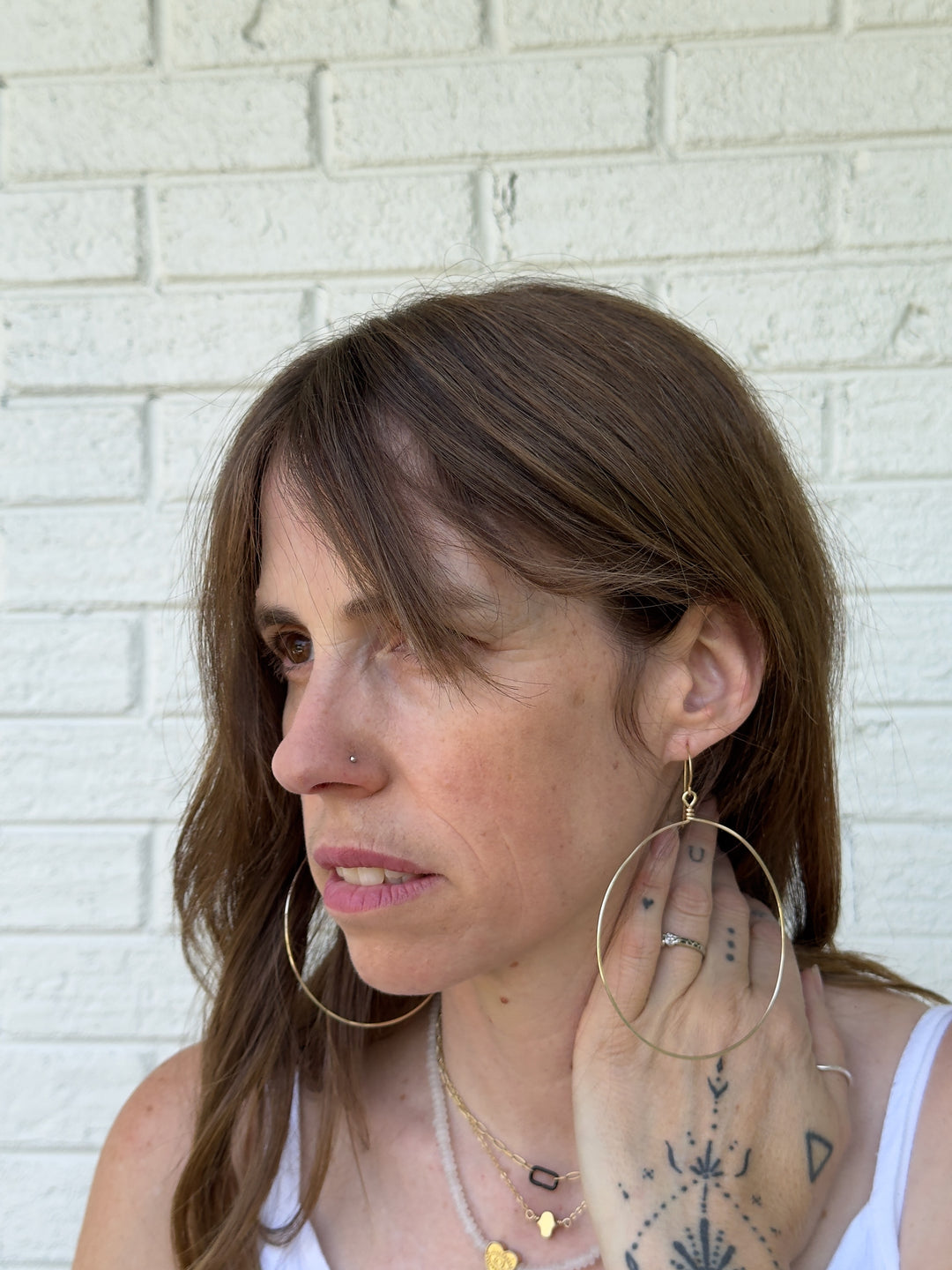 Three Arrows Boutique || Light Weight Gold Hoop Earrings