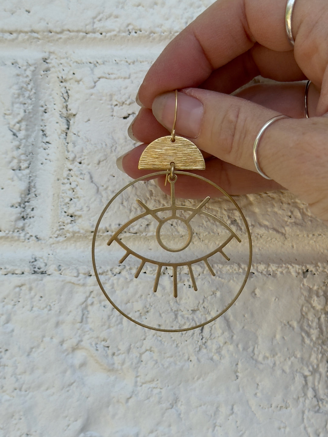 Three Arrows Boutique || Gold Evil Eye Earrings
