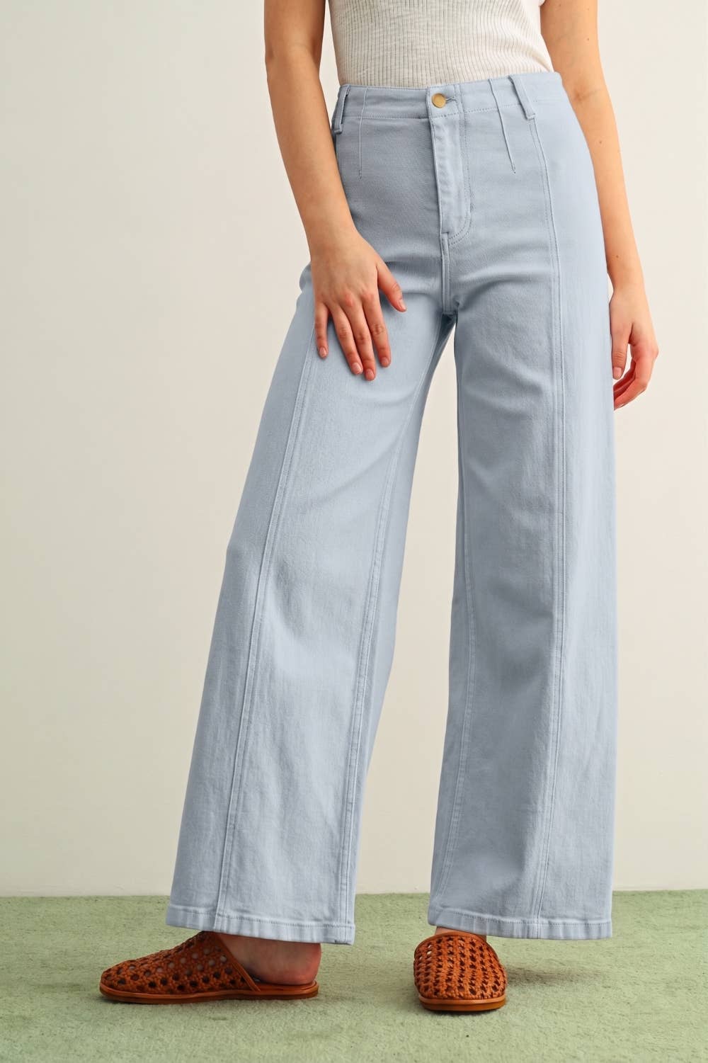 Miou Muse | Washed Color Stretch Pants