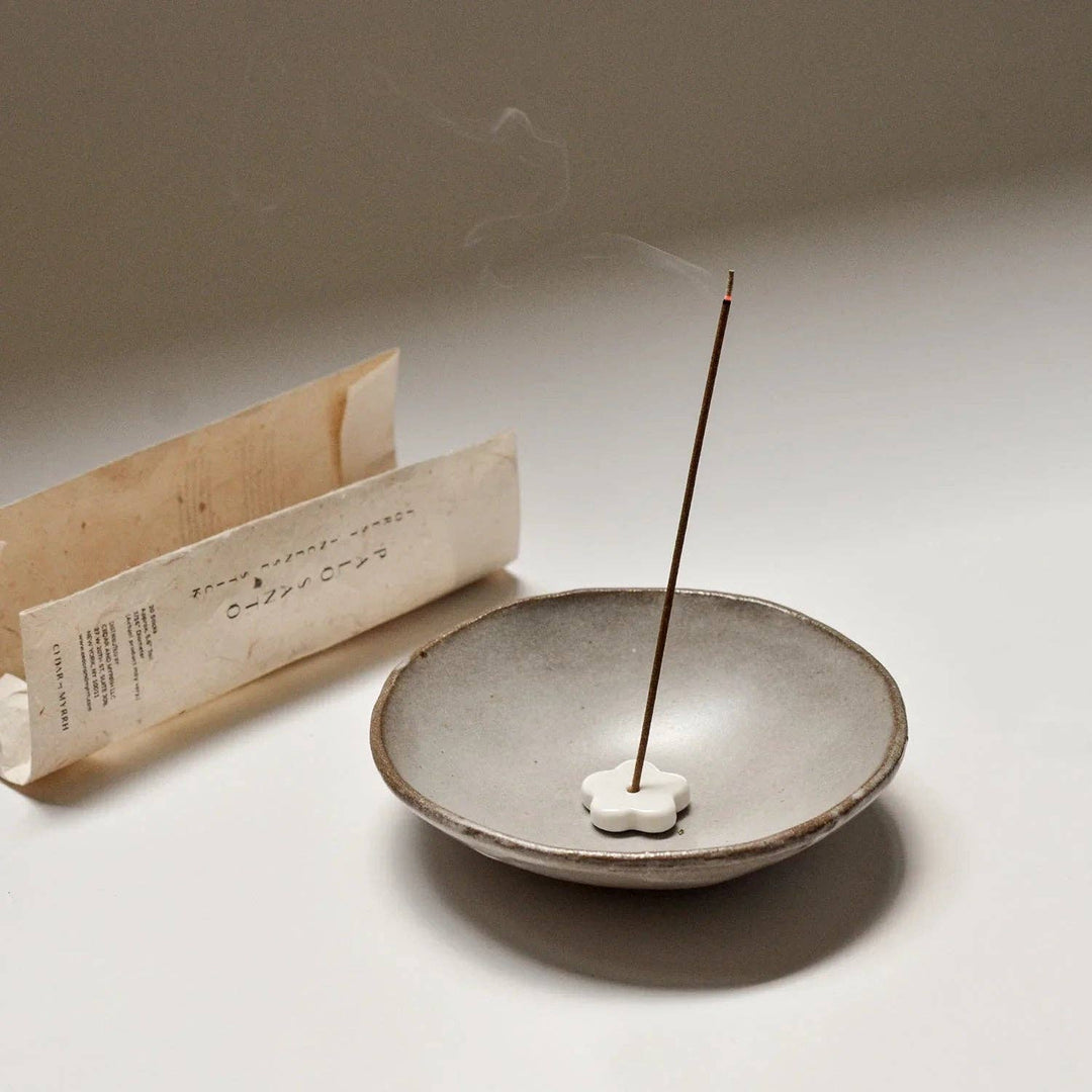 Cedar and Myrrh |Palo Santo Incense Stick Set  – 30 Sticks with Ceramic Holder