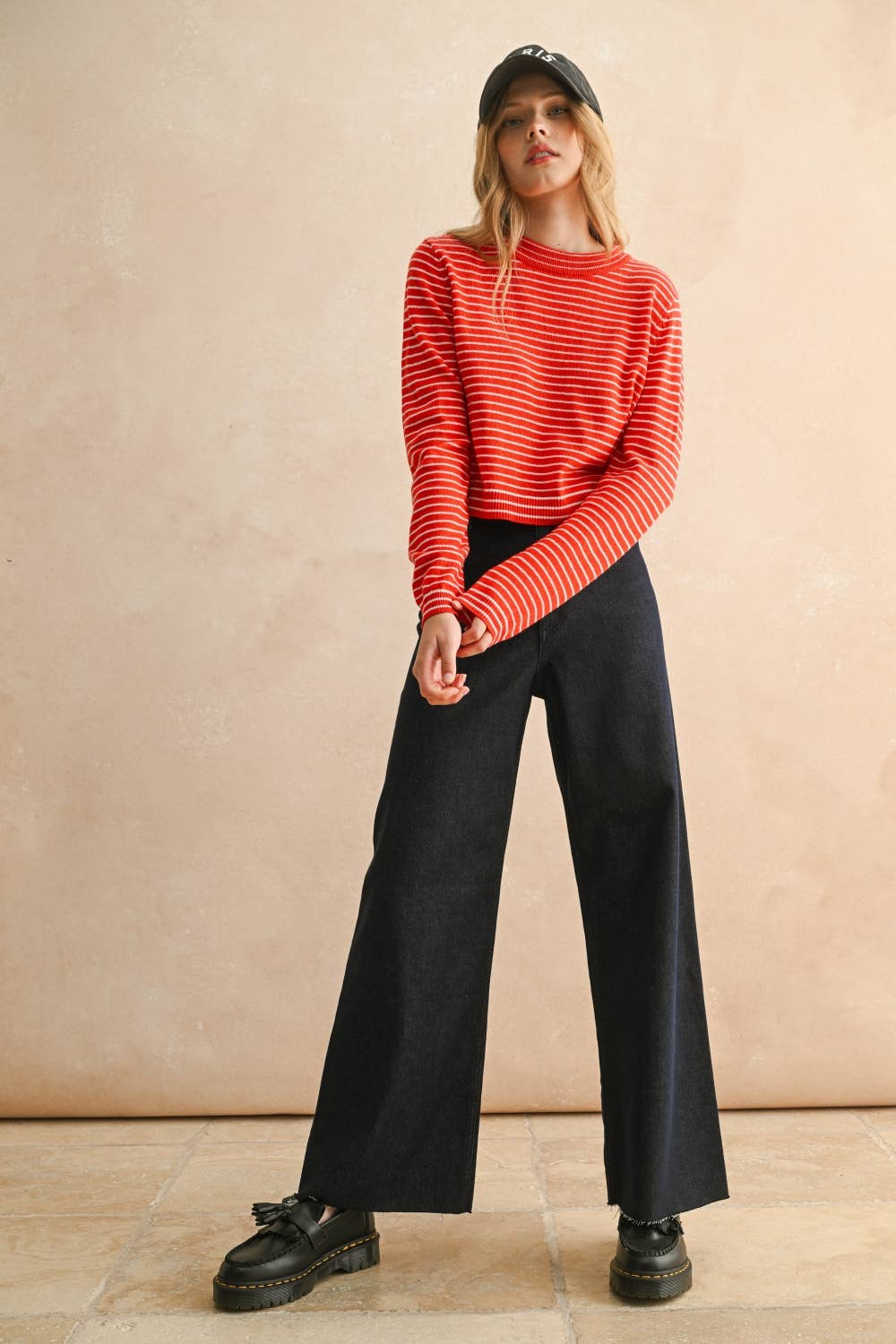 Miou Mue | Indigo Denim Straight Wide Leg Pants