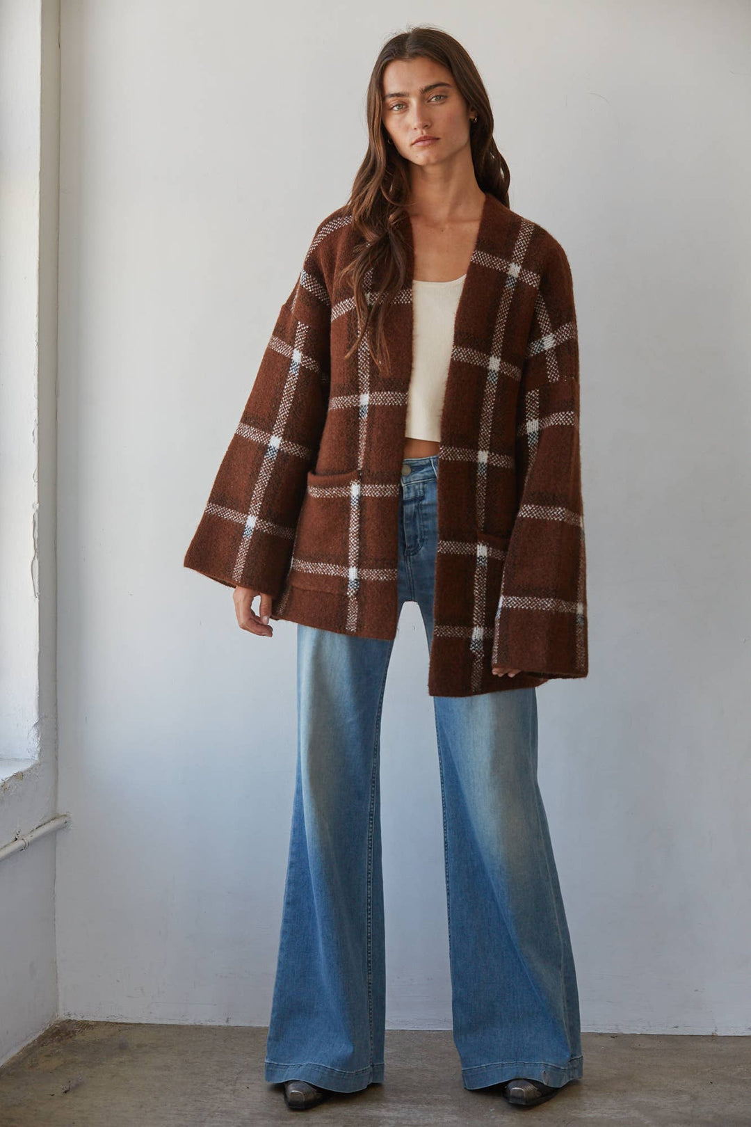 By Together | Knit Sweater Open Front Long Sleeve Cardigan Top