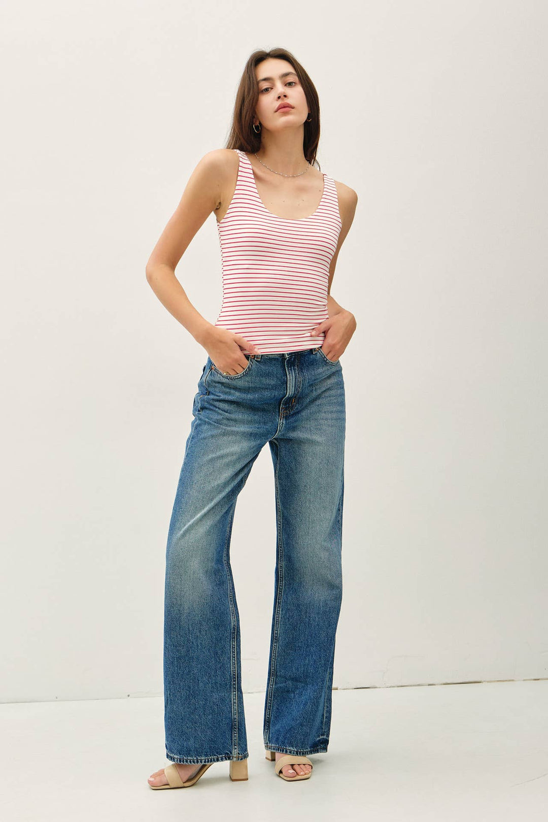 Be Cool | Ultra Soft Double Lined Striped Tank