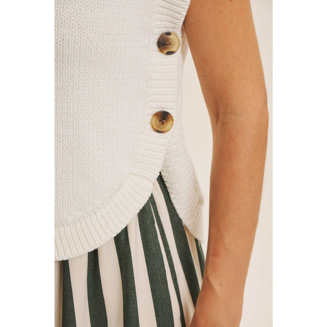 In february | Side Button Sweater Top