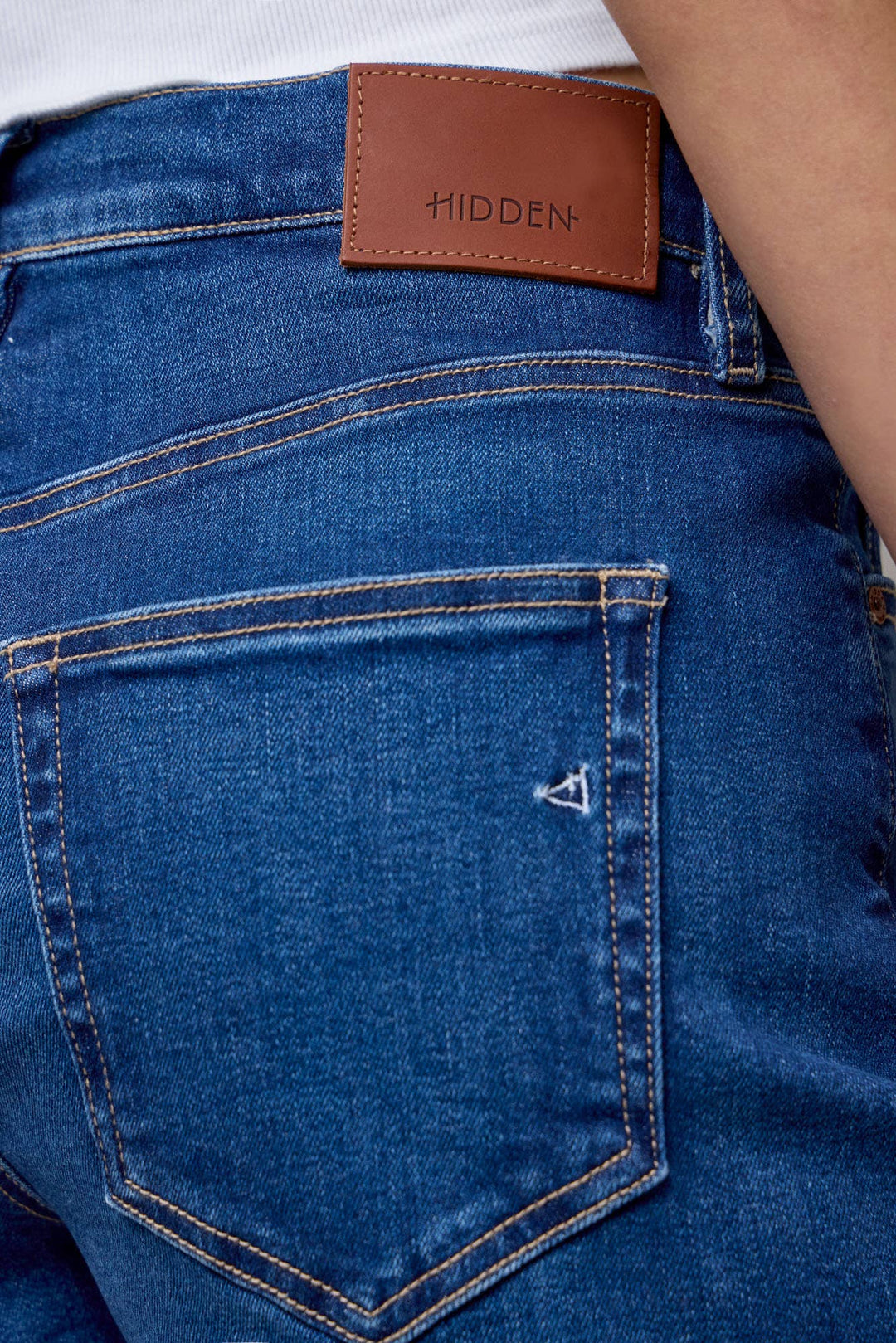 Hidden Jeans | Medium Dark Stretch Micro High Rise Shorts