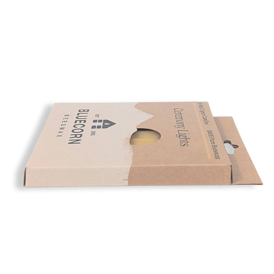 Bluecorn Candles | Mini Beeswax Taper Candles - 10-Pack Chime Candles