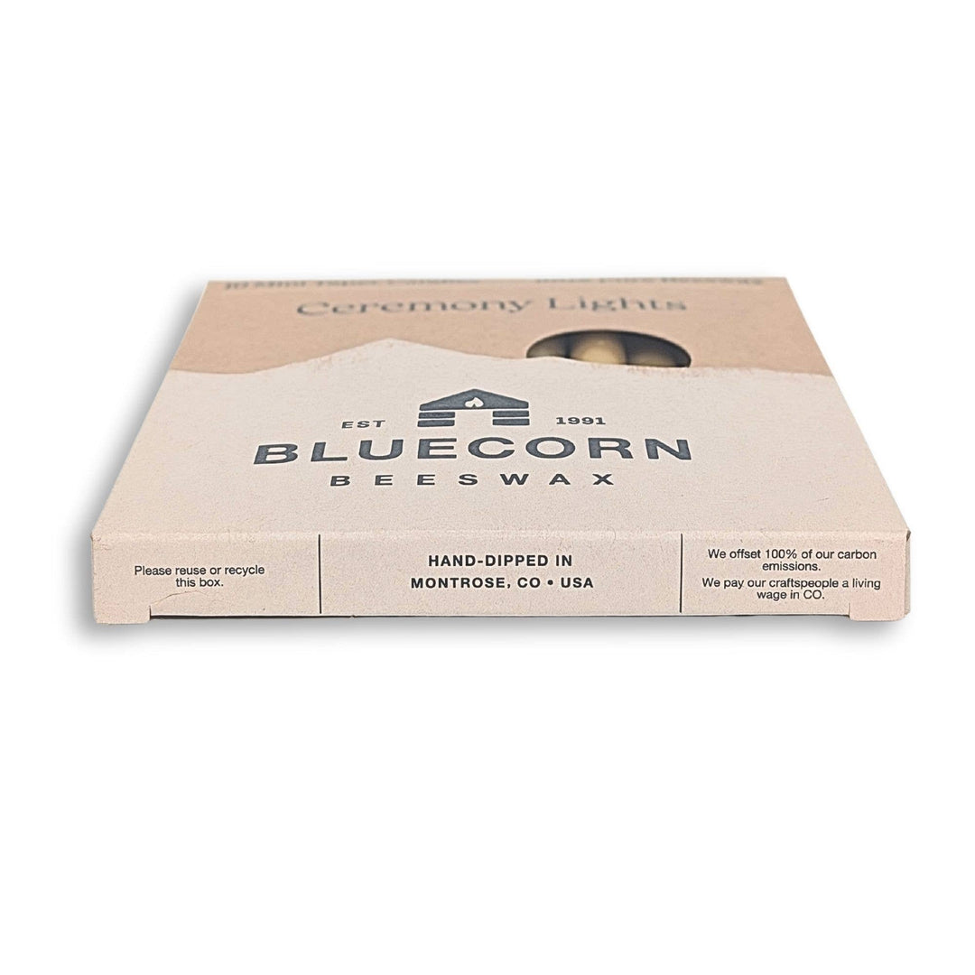 Bluecorn Candles | Mini Beeswax Taper Candles - 10-Pack Chime Candles