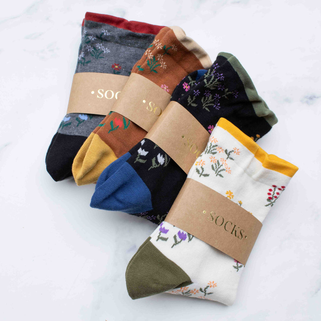 Tiepology | Women's Penelope Floral Casual Socks