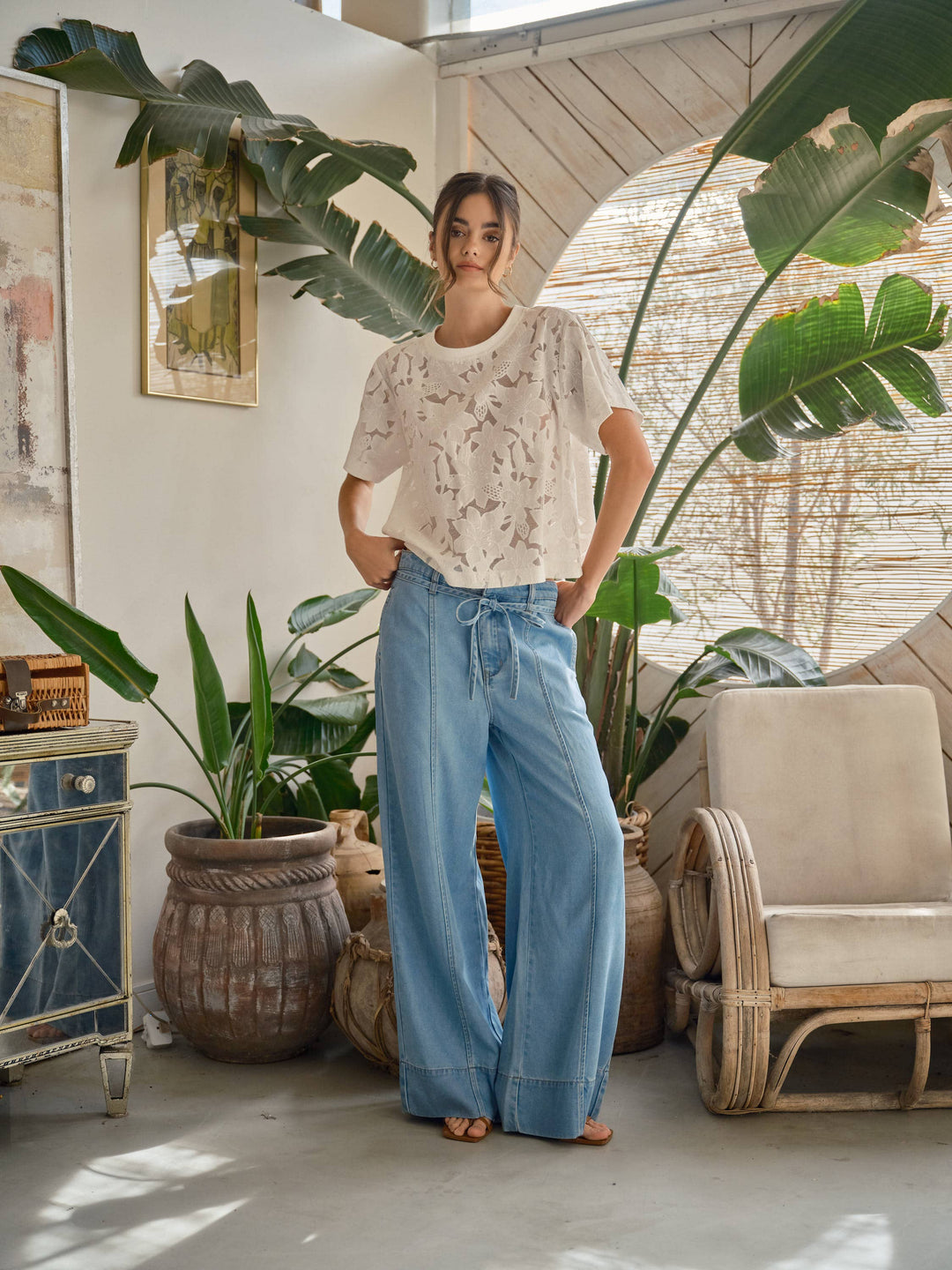 Aaron and Amber | Lace Floral T- Shirt